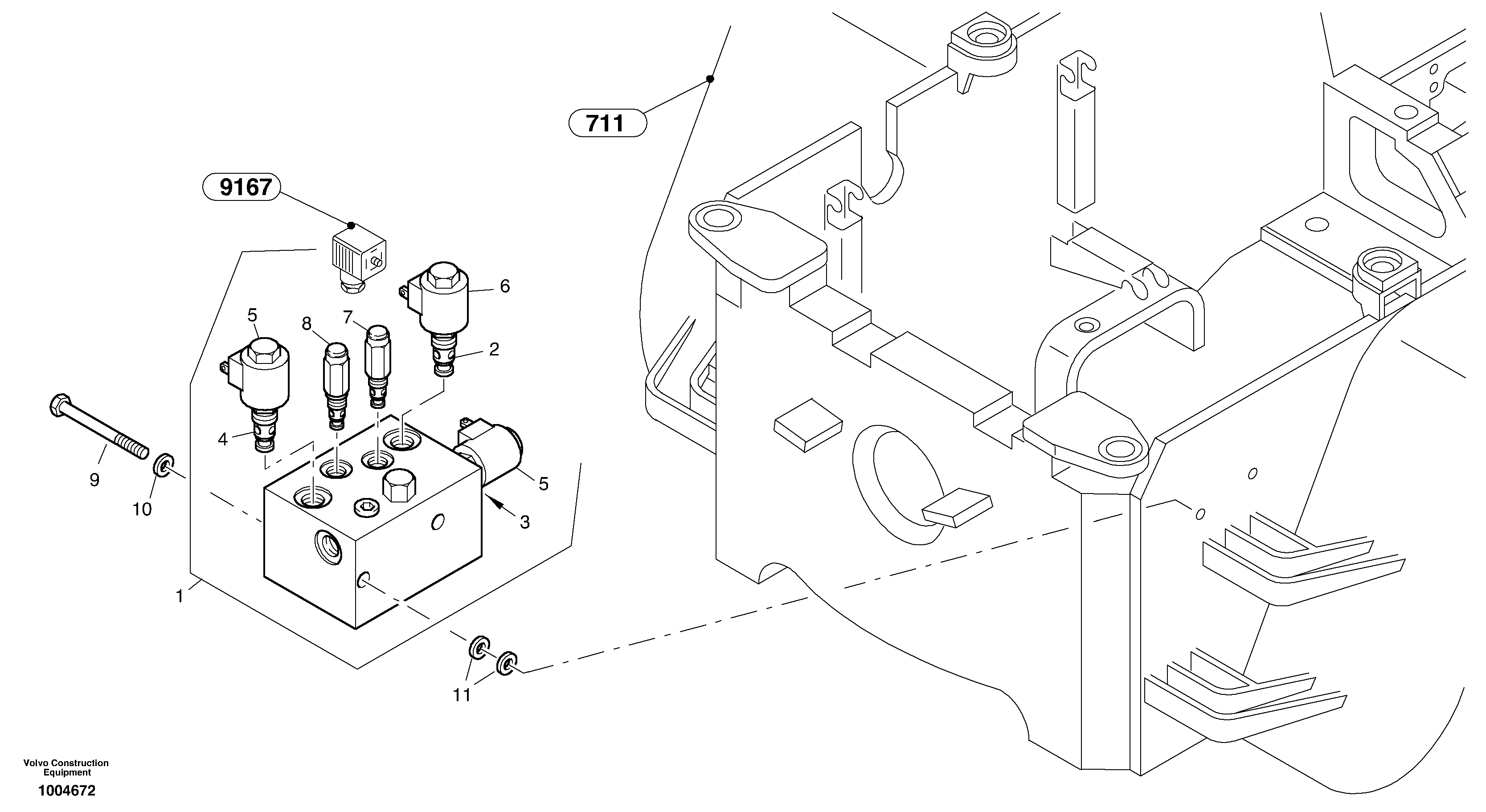 Control valve - Boom suspension system (BSS) — volvo parts diagram