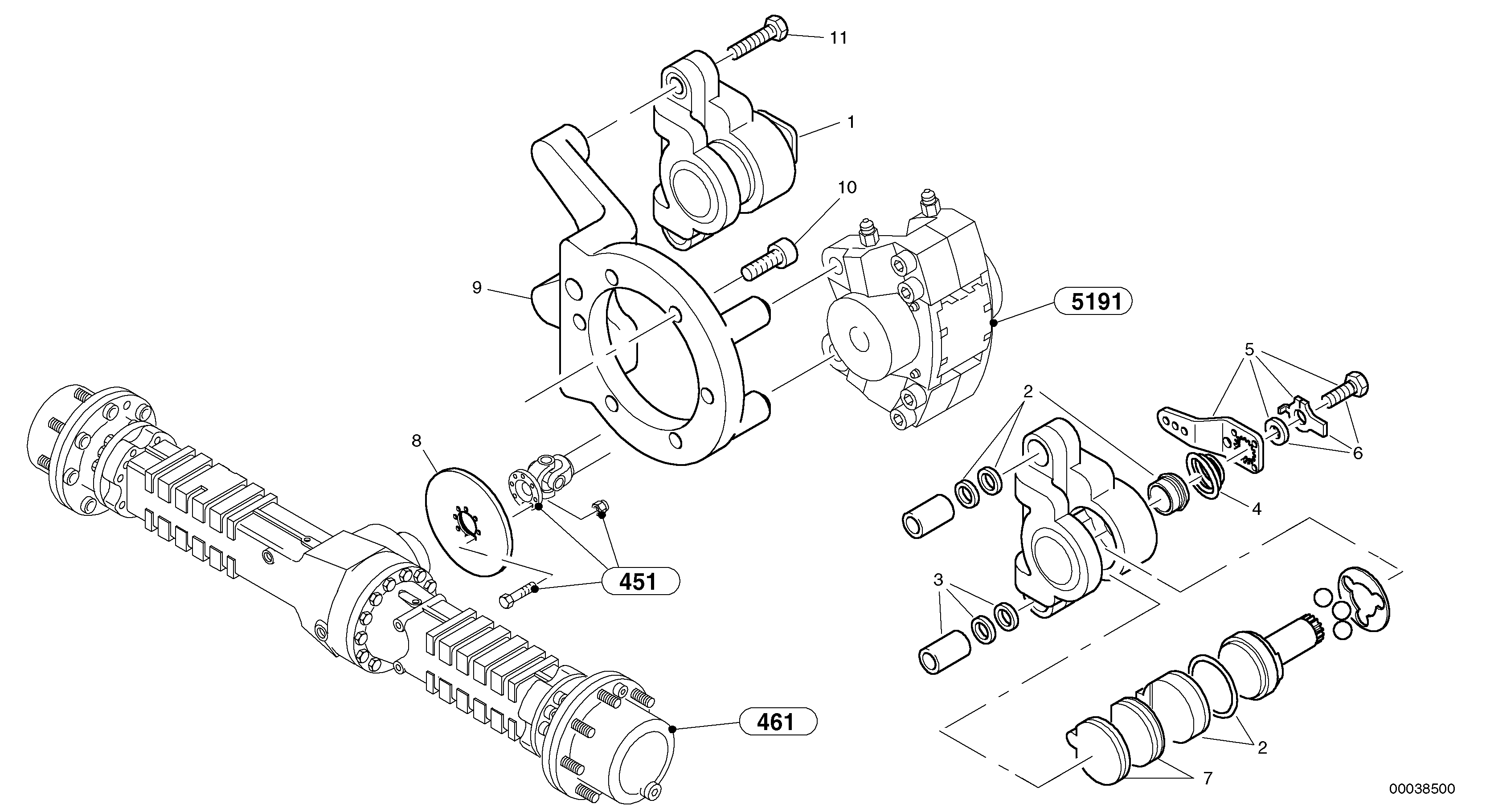 Parking brake — volvo parts diagram