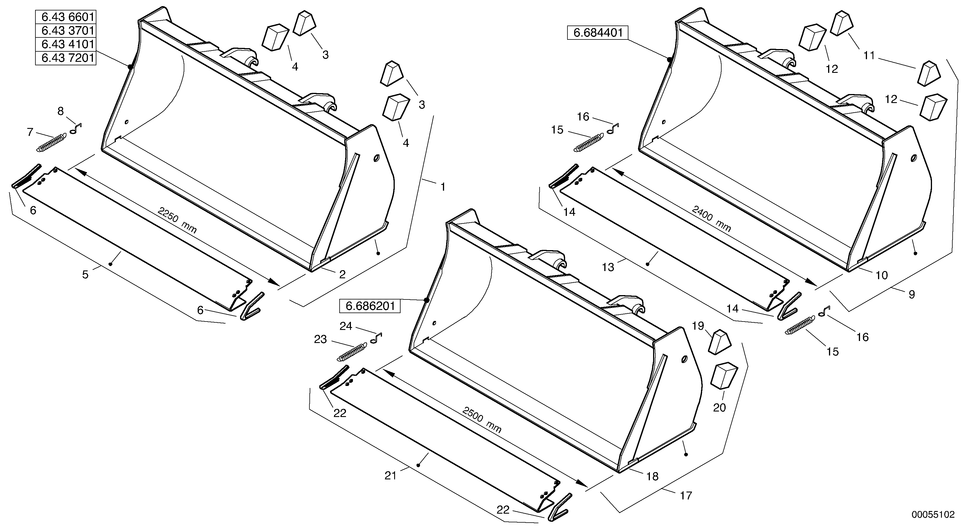 Bucket without teeth - TPV — volvo parts diagram