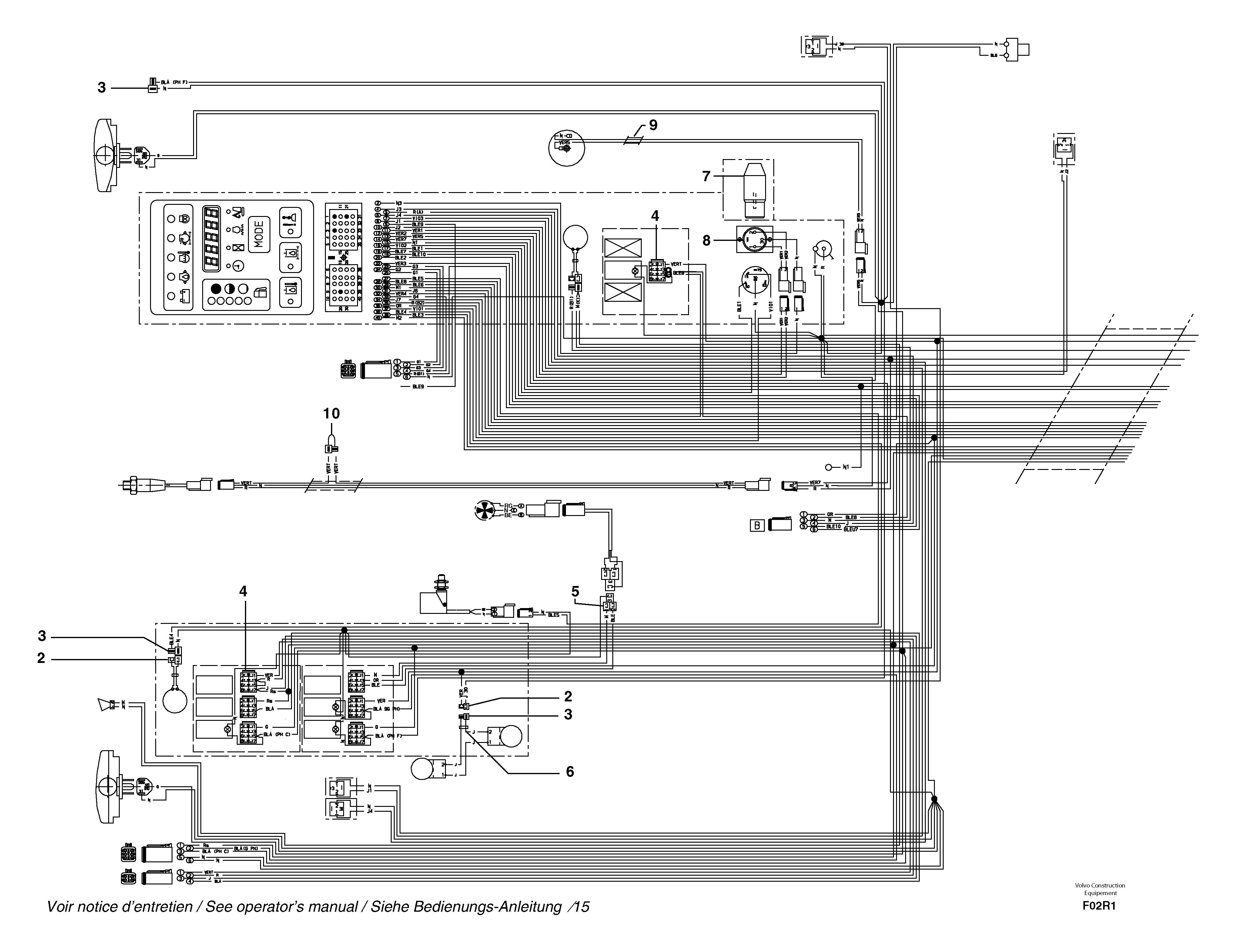 Electrical system (front) / with Puma — volvo parts diagram