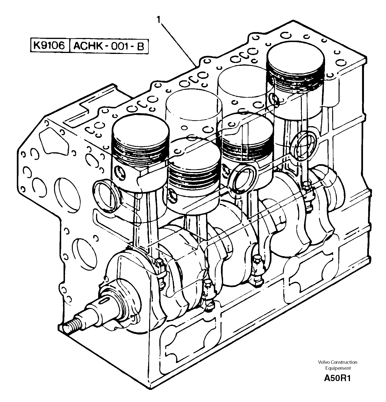Short engine — volvo parts diagram
