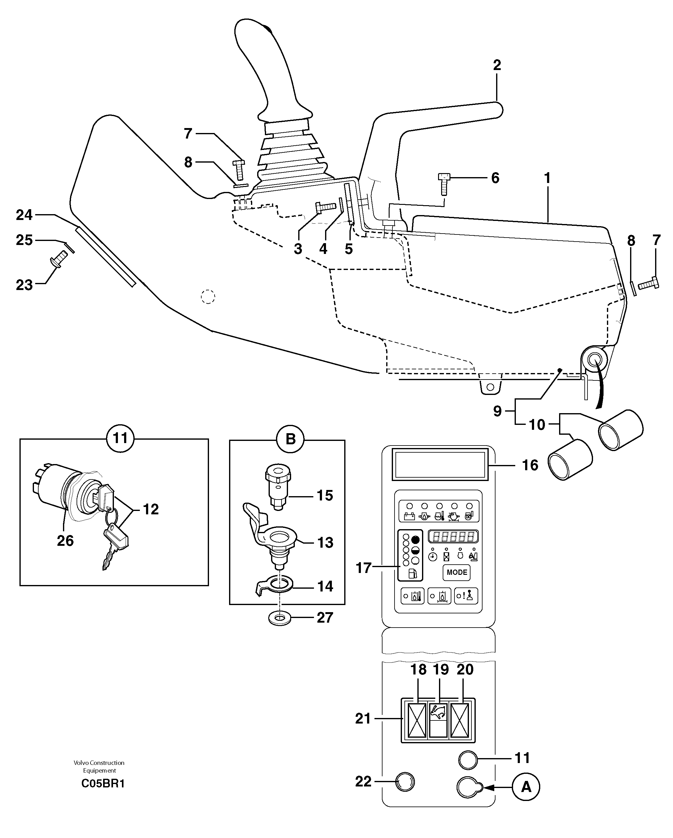 instrument panel (right) / with Puma — volvo parts diagram