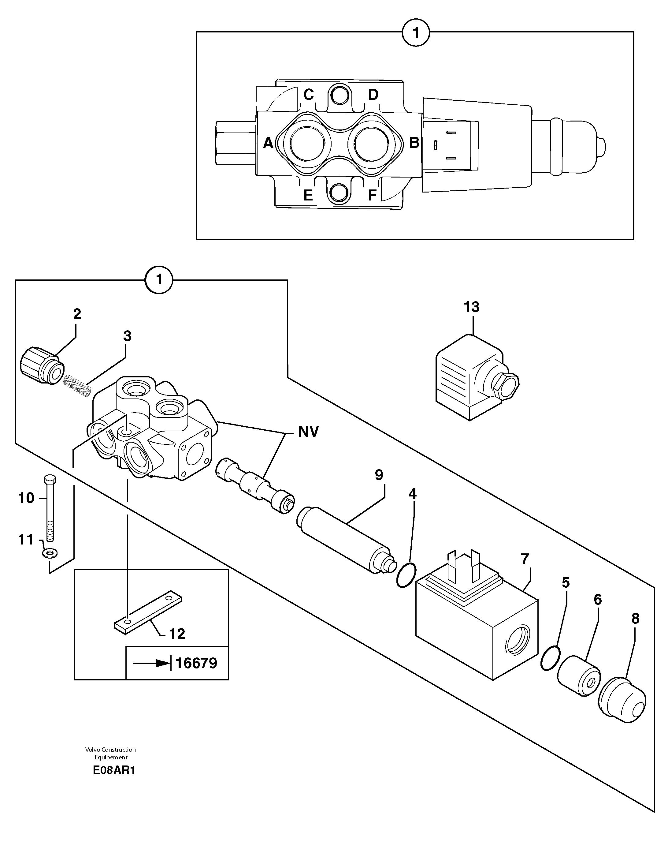 Slewing-offset selector switch ( for valve ) — volvo parts diagram