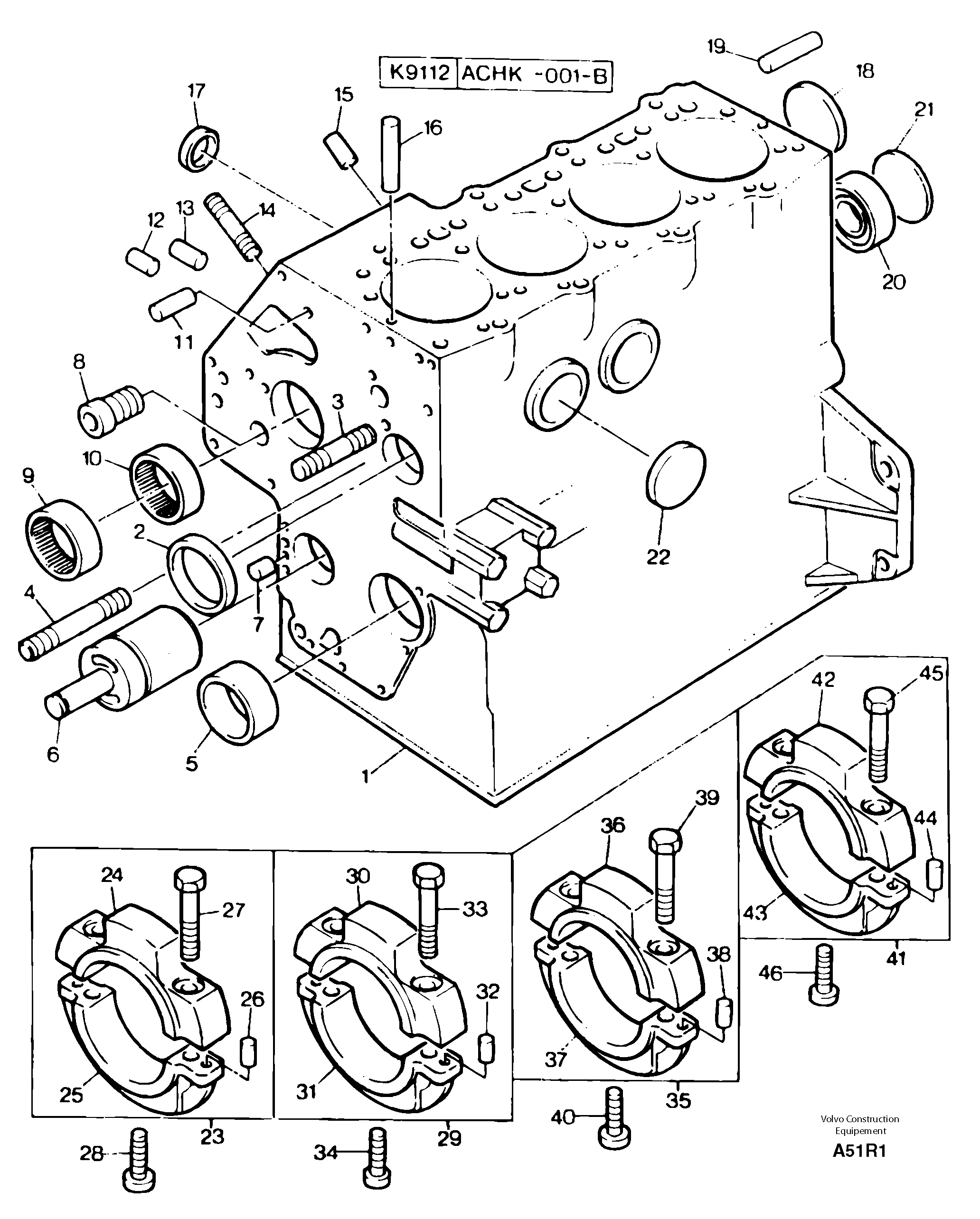 Cylinder block — volvo parts diagram