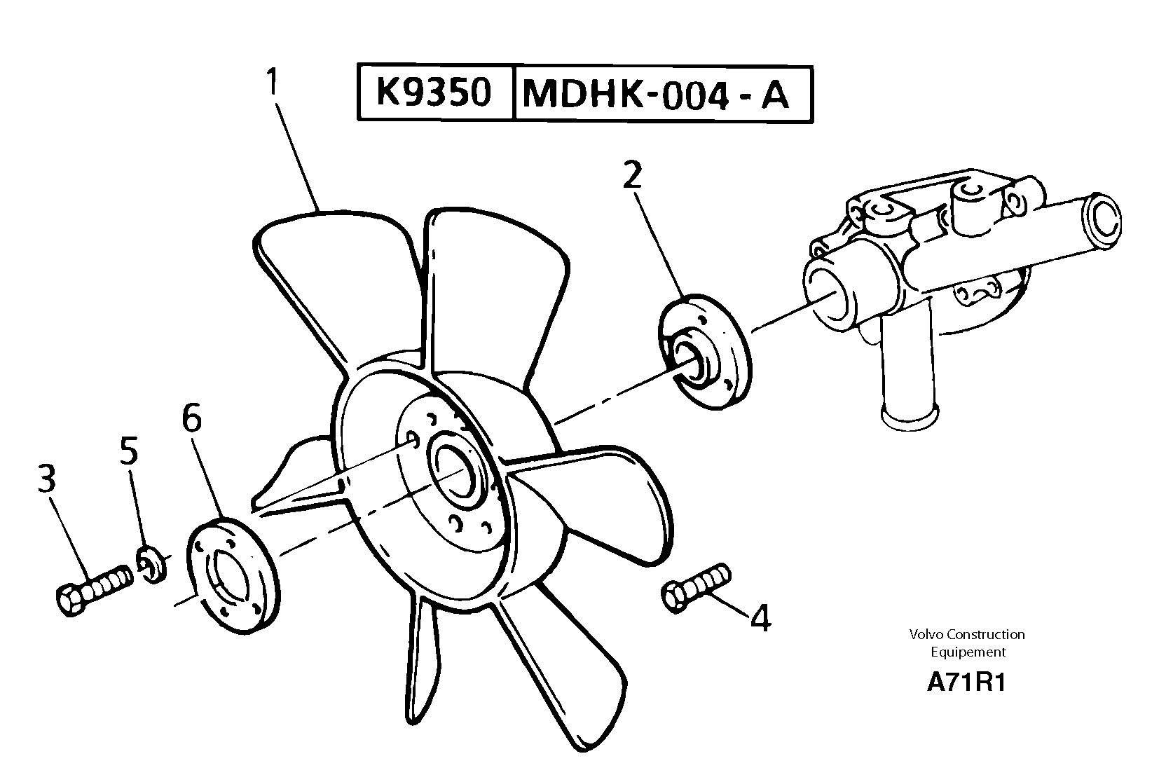 Fan and spacer — volvo parts diagram