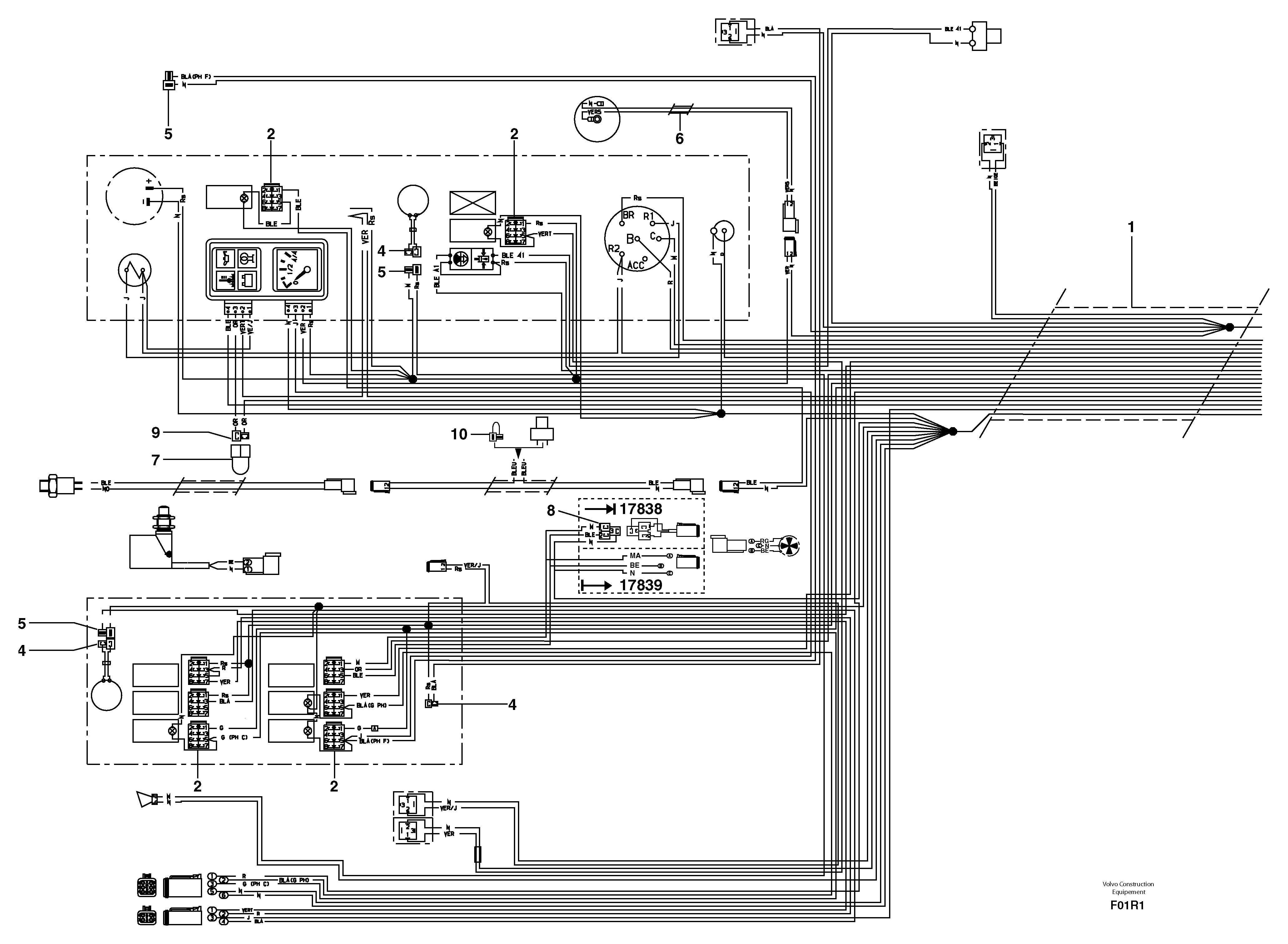 Electrical system (front) / without Puma — volvo parts diagram