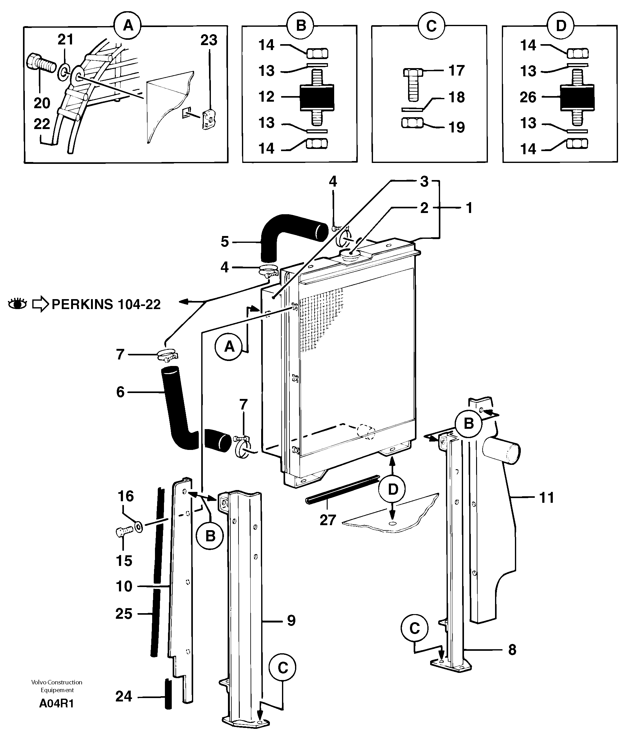 Radiator ( water ) — volvo parts diagram