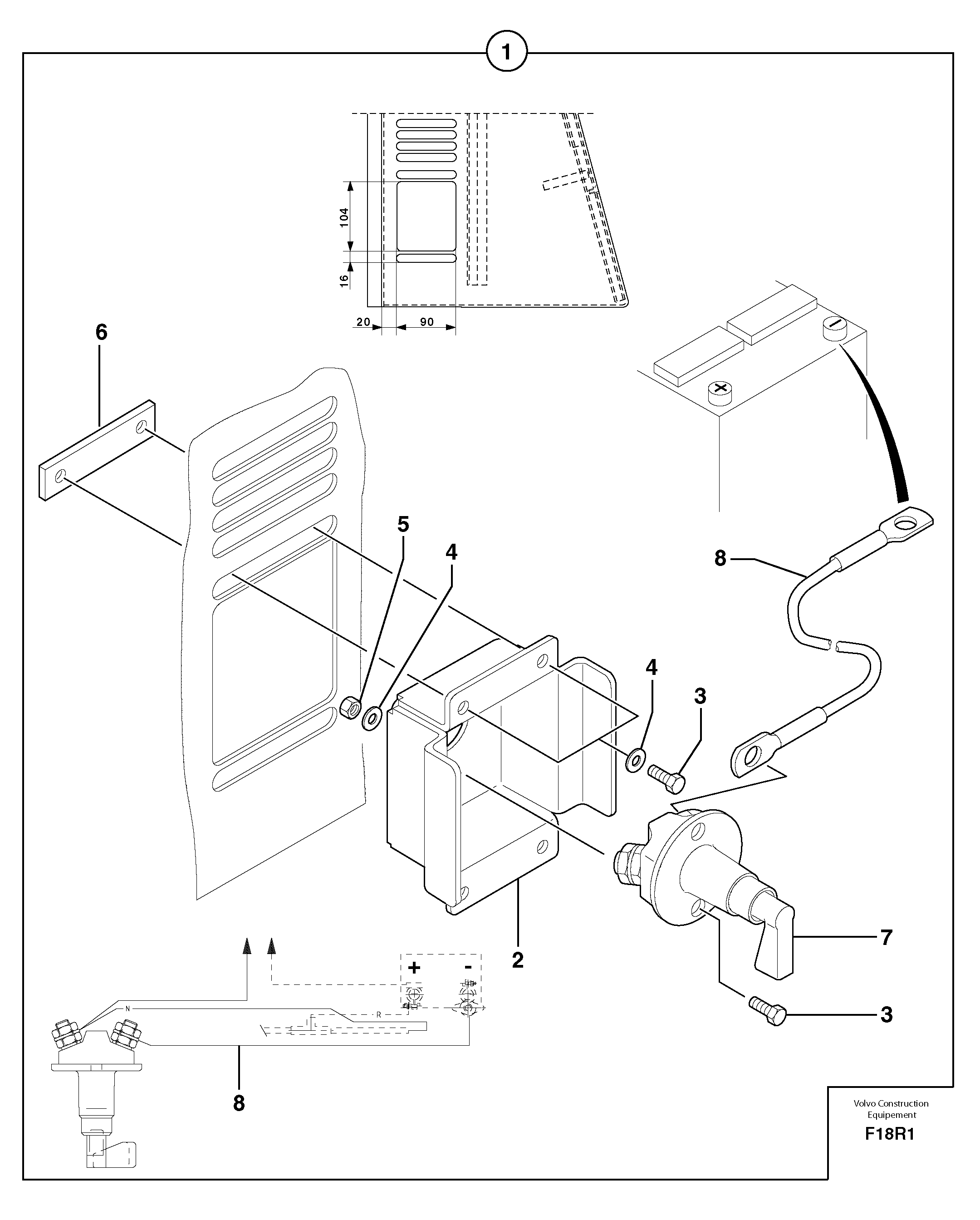 Battery cut-out — volvo parts diagram