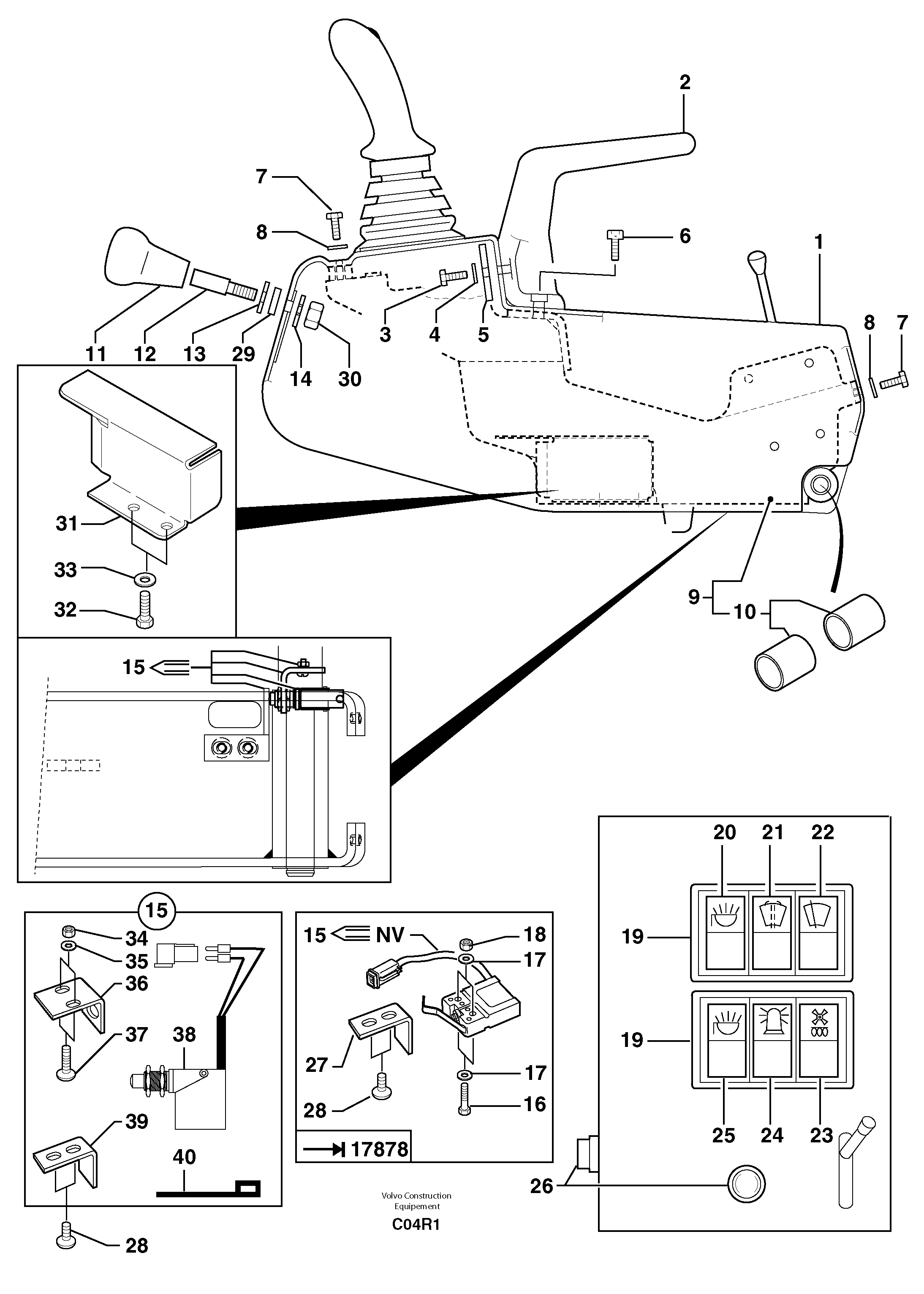 Operator's station : instrument panel ( left ) — volvo parts diagram