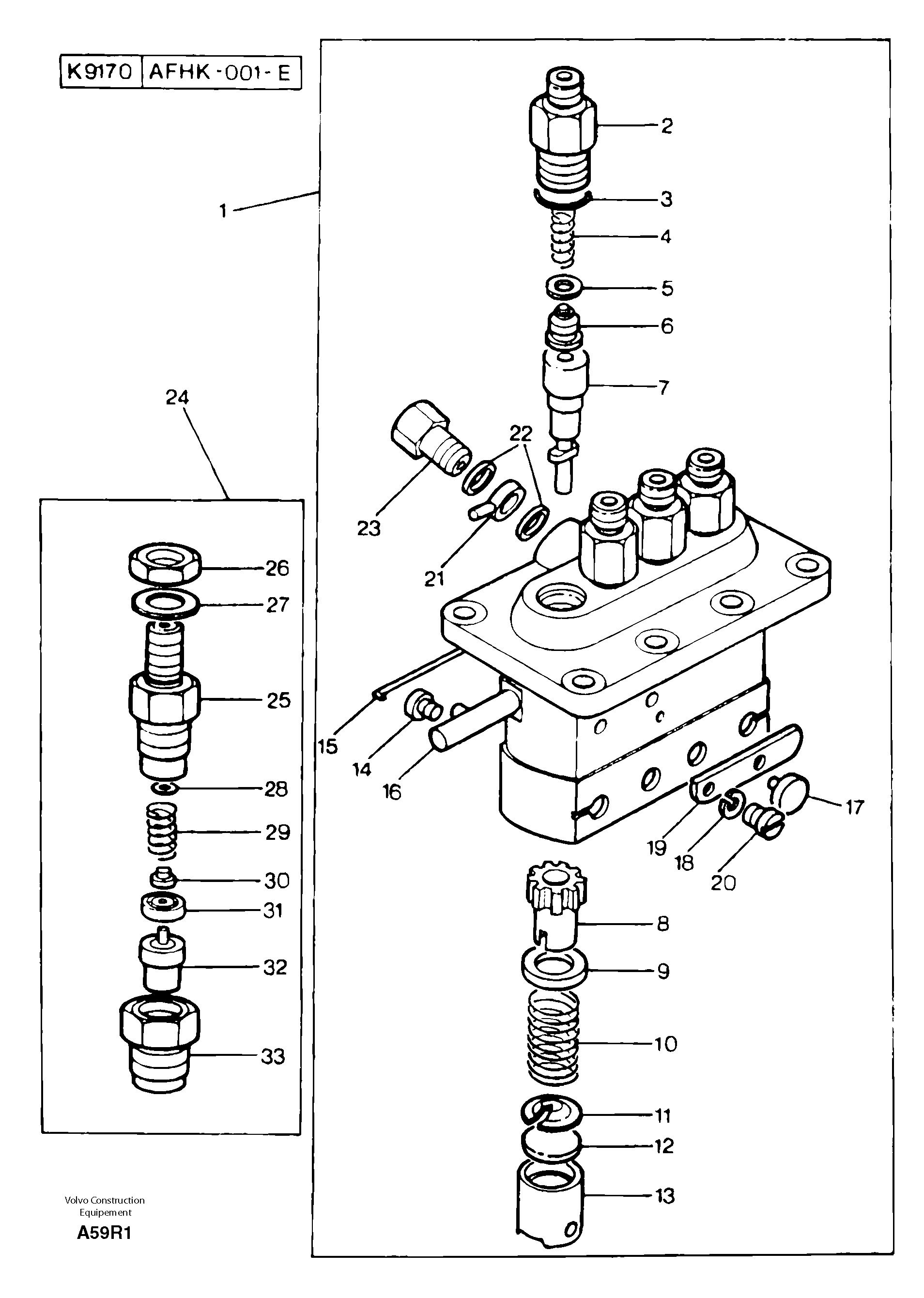 Injection pump / injector — volvo parts diagram
