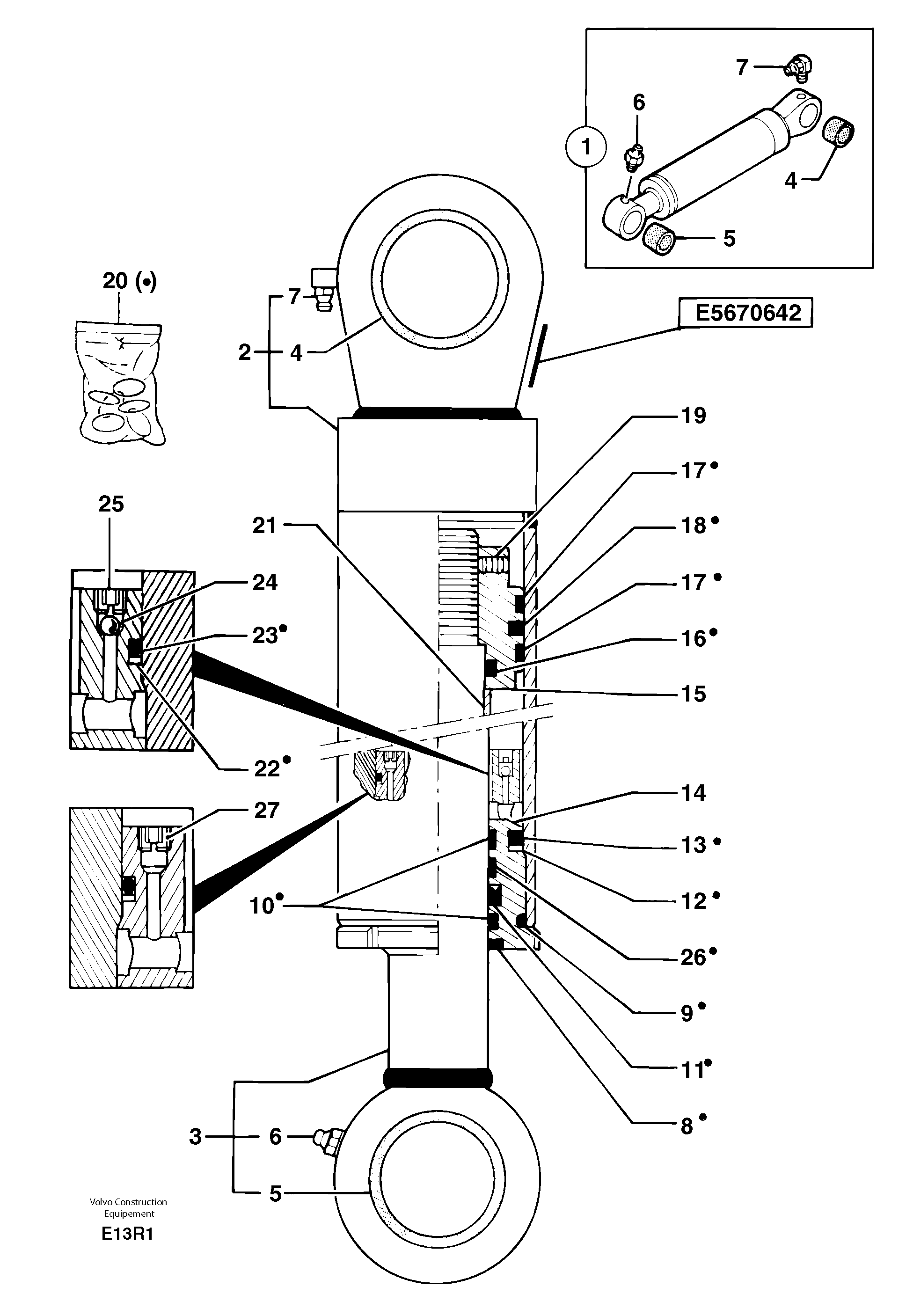Boom cylinder — volvo parts diagram