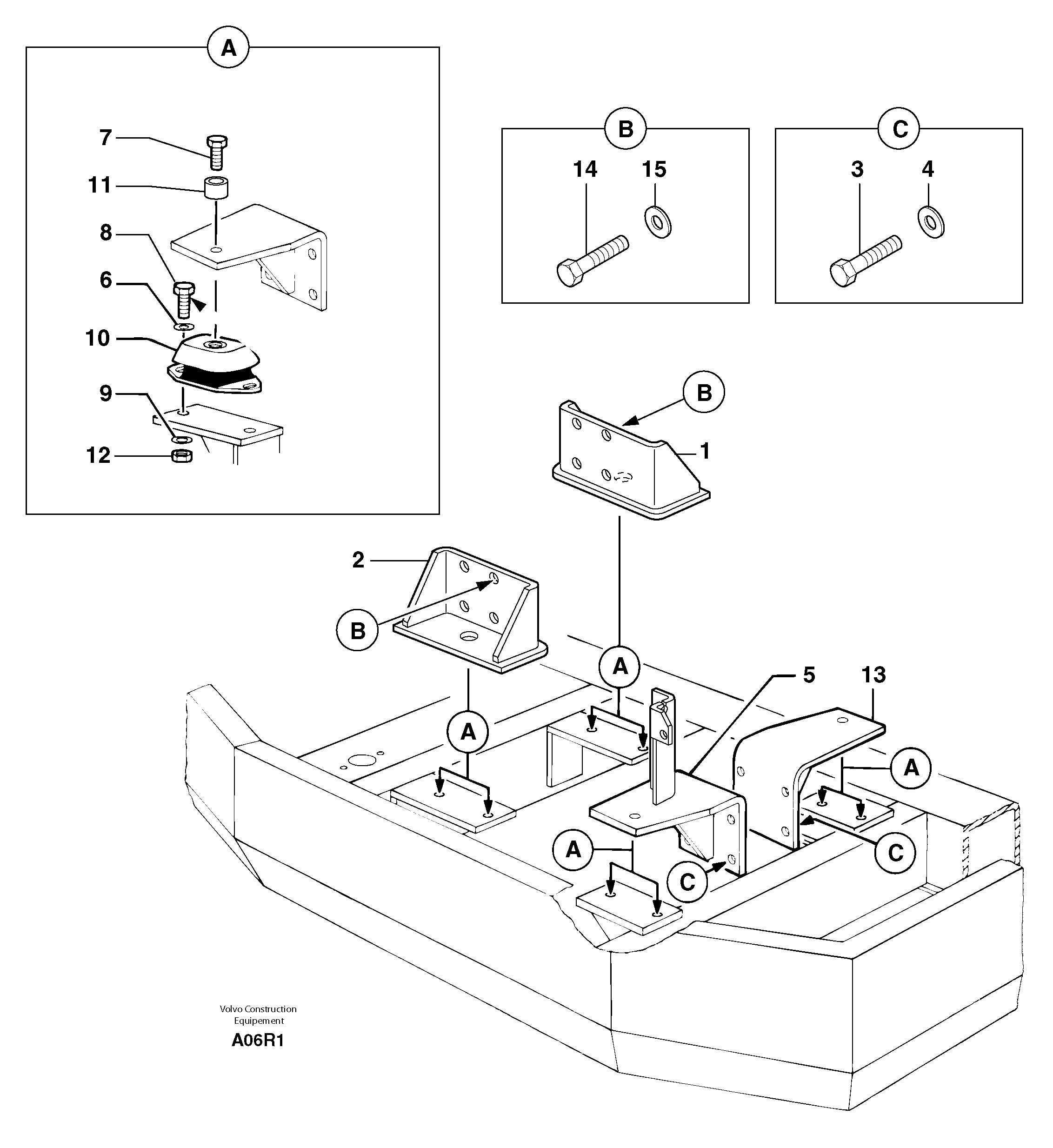 Engine mounts — volvo parts diagram