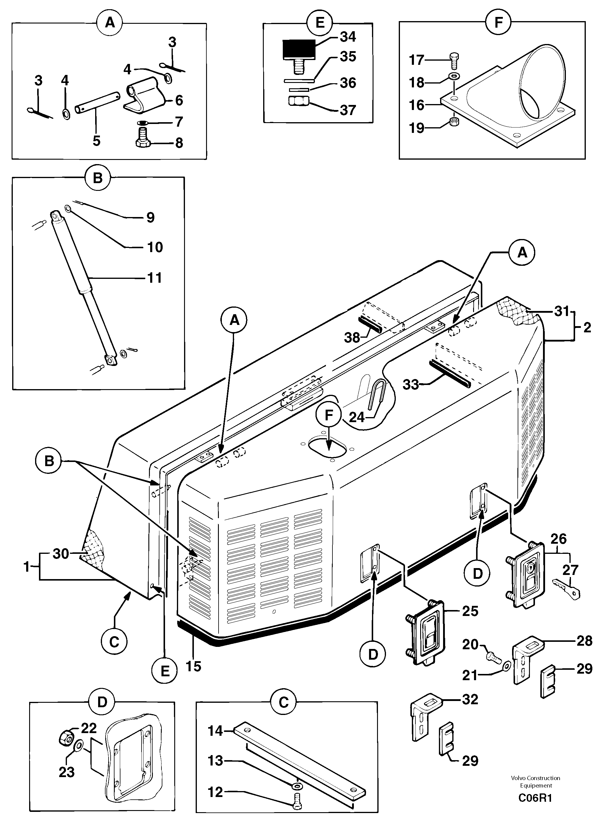 Engine coverage — volvo parts diagram