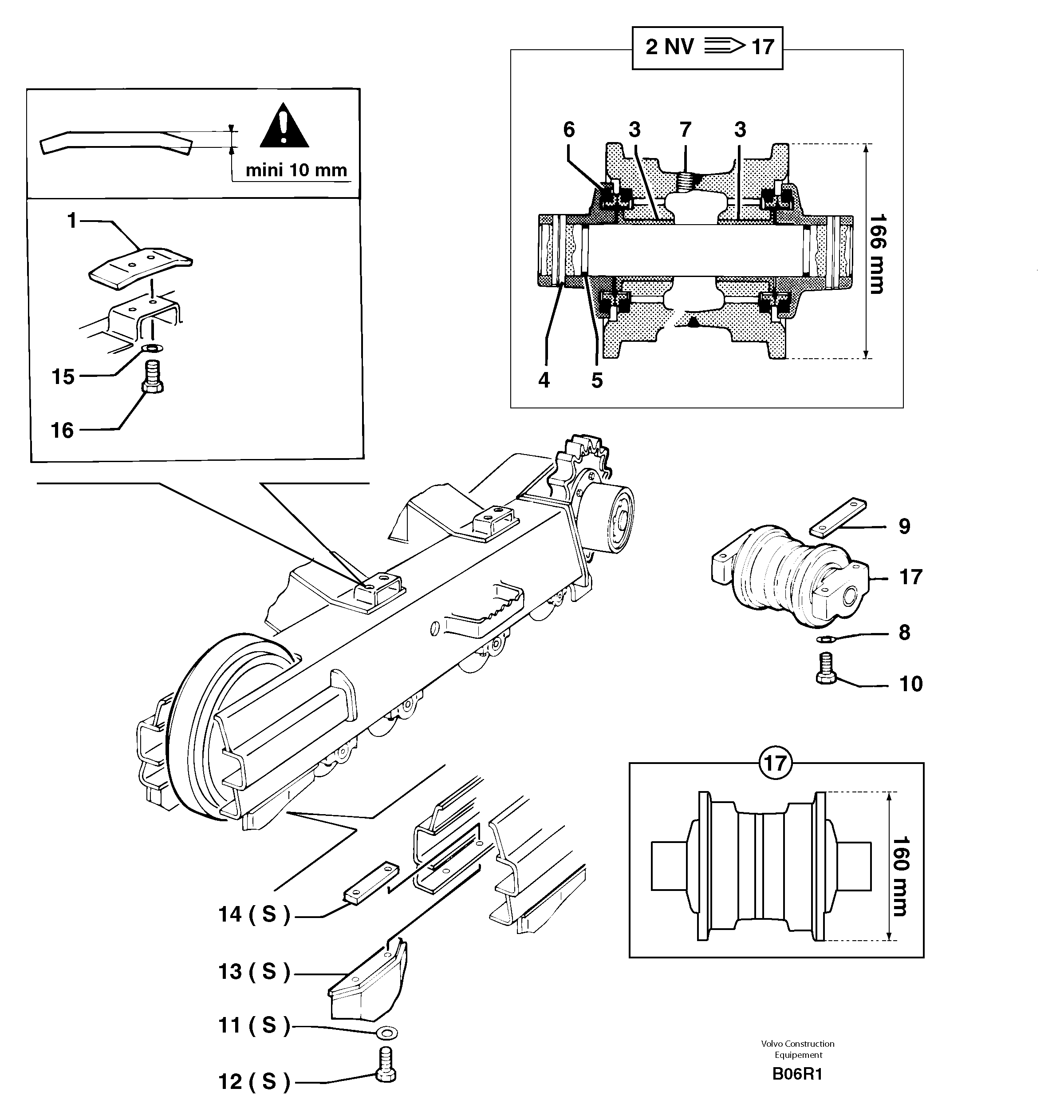Track rollers — volvo parts diagram