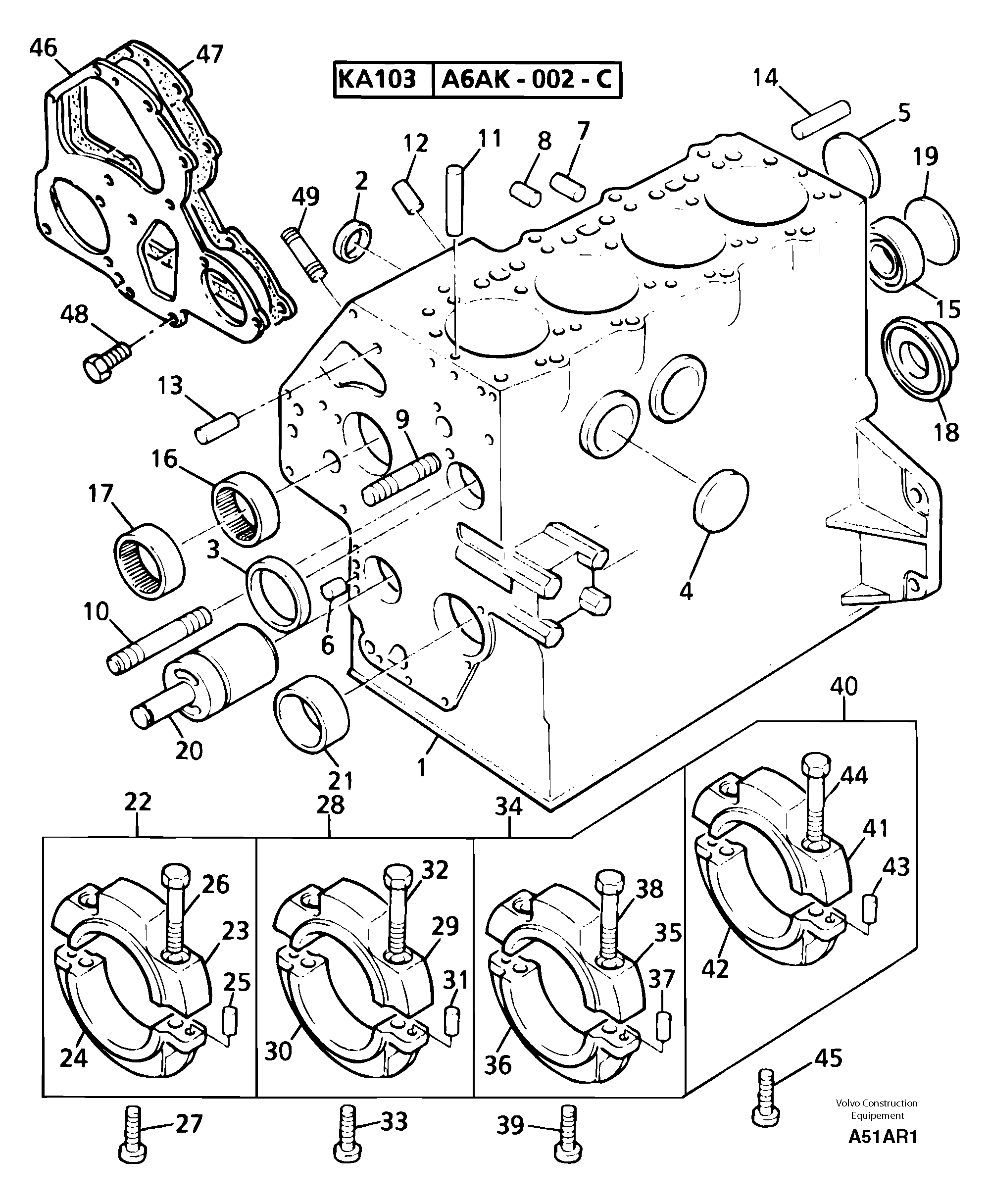 Cylinder block — volvo parts diagram