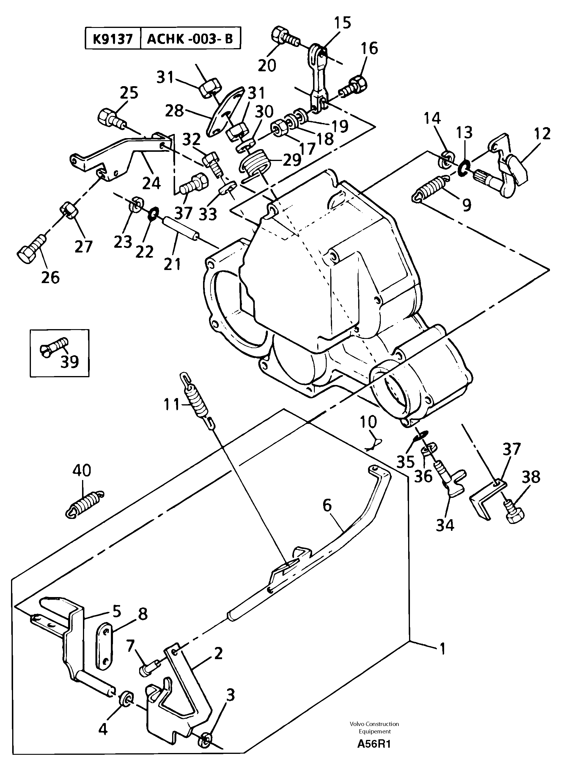 Engine injection pump control — volvo parts diagram