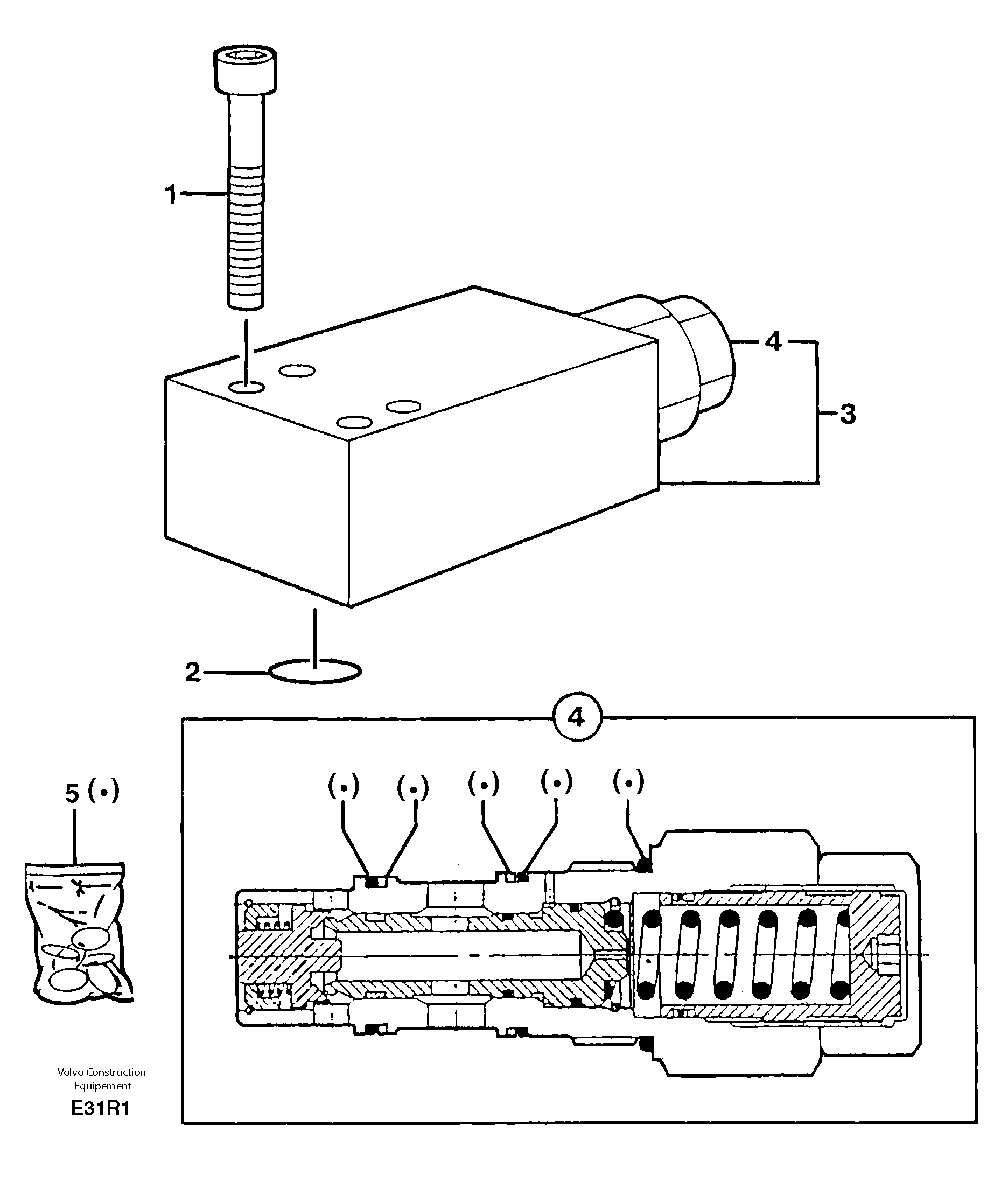 Safety valve ( dipper arm cylinder ) — volvo parts diagram