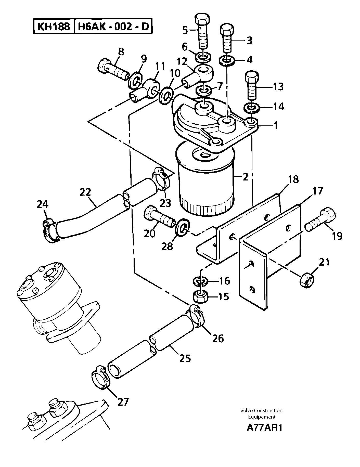 Low pressure fuel system — volvo parts diagram