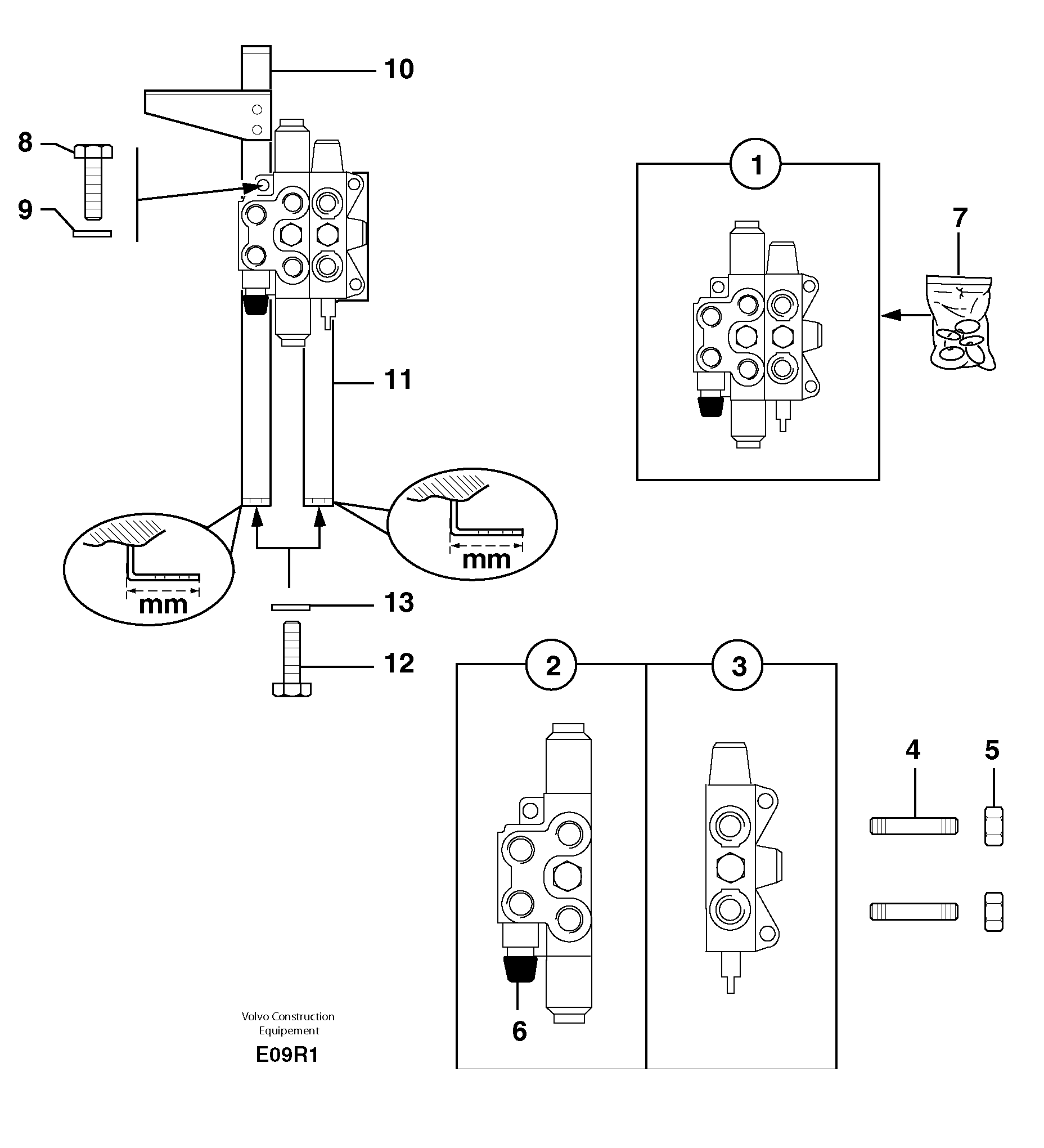 Control valve : 2 spools — volvo parts diagram