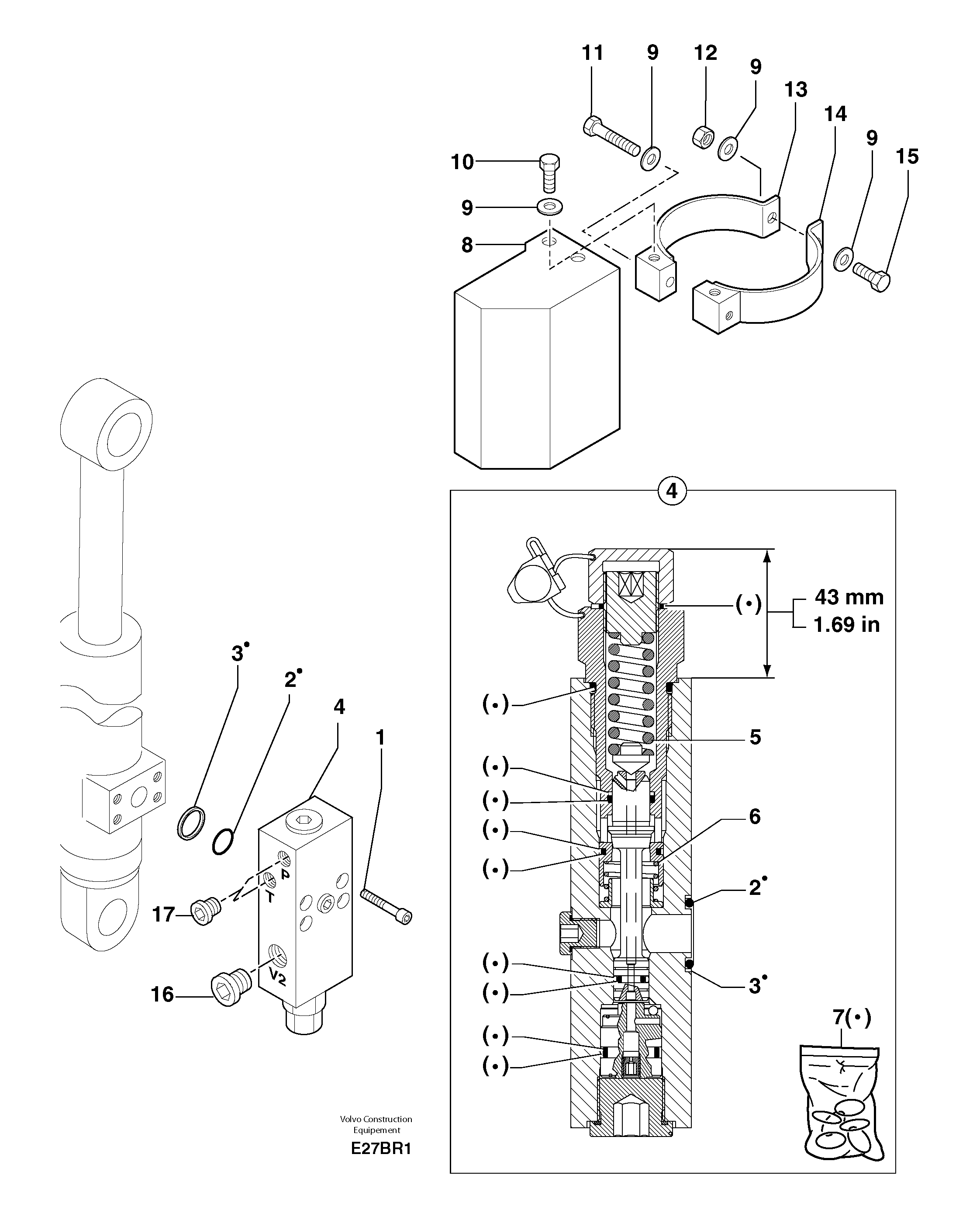Safety valve ( boom cylinder ) — volvo parts diagram