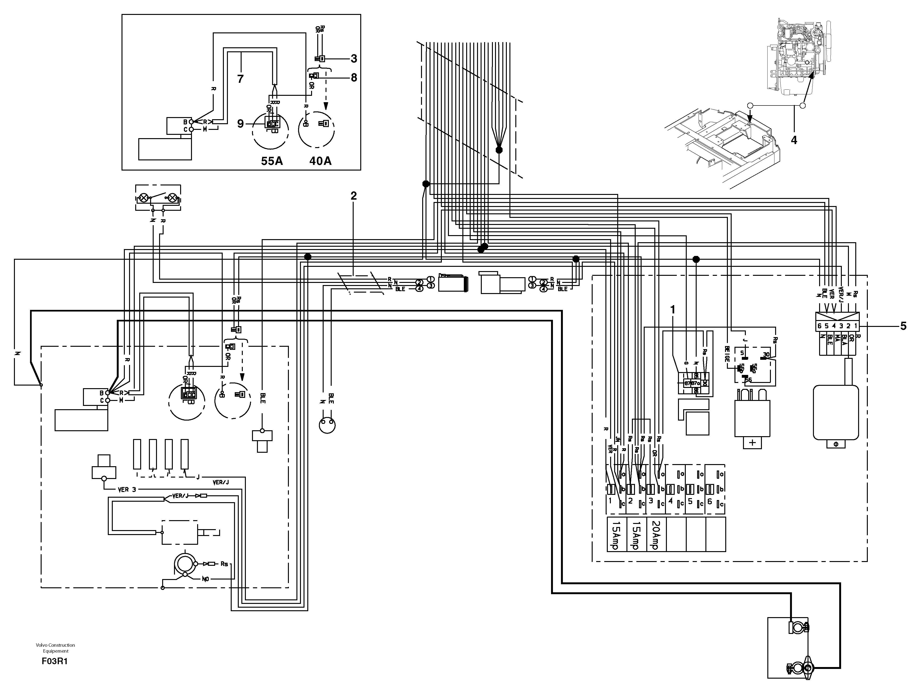 Electrical system (rear) / without Puma — volvo parts diagram