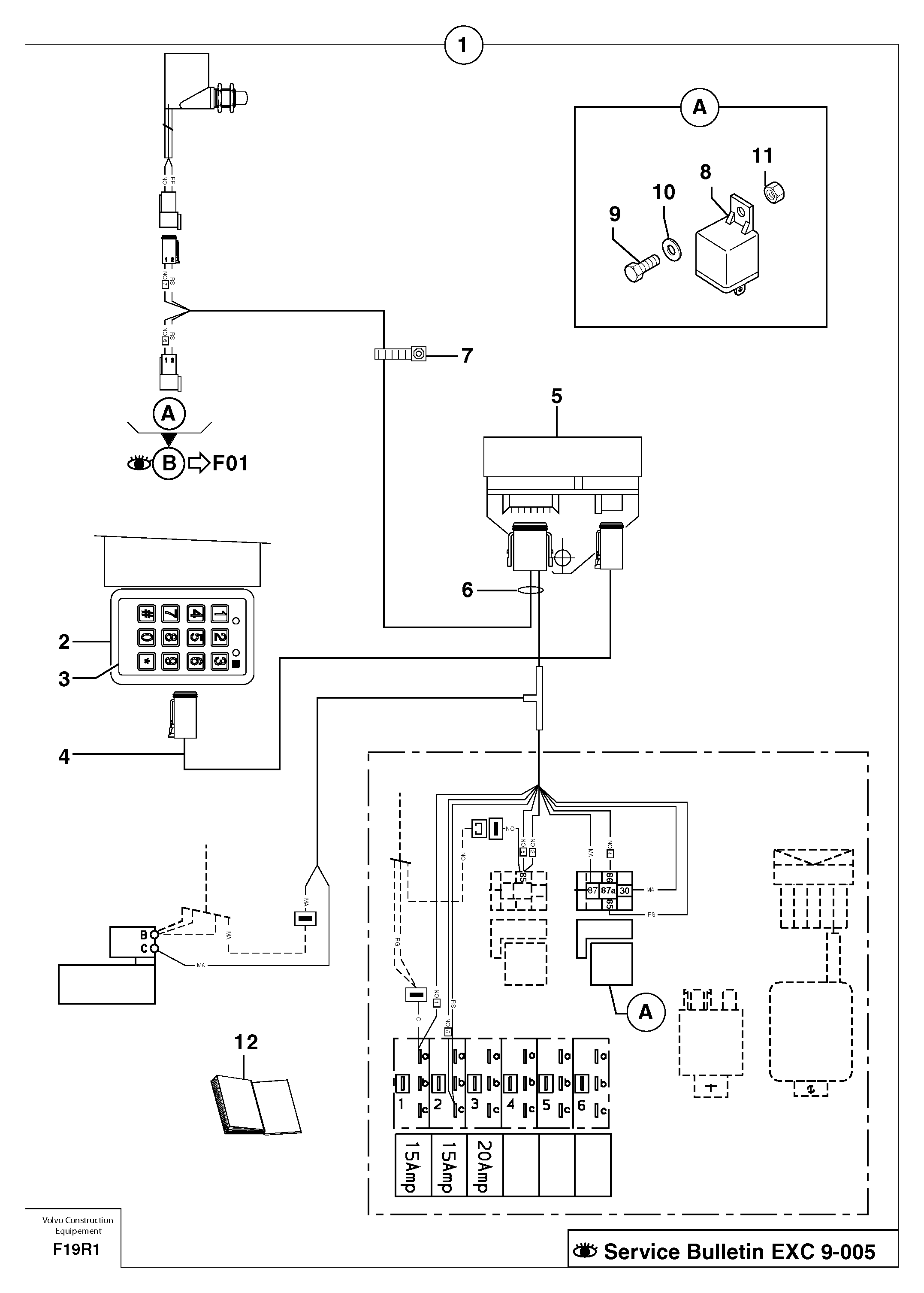 Coded keypad ( anti-start ) / without Puma — volvo parts diagram