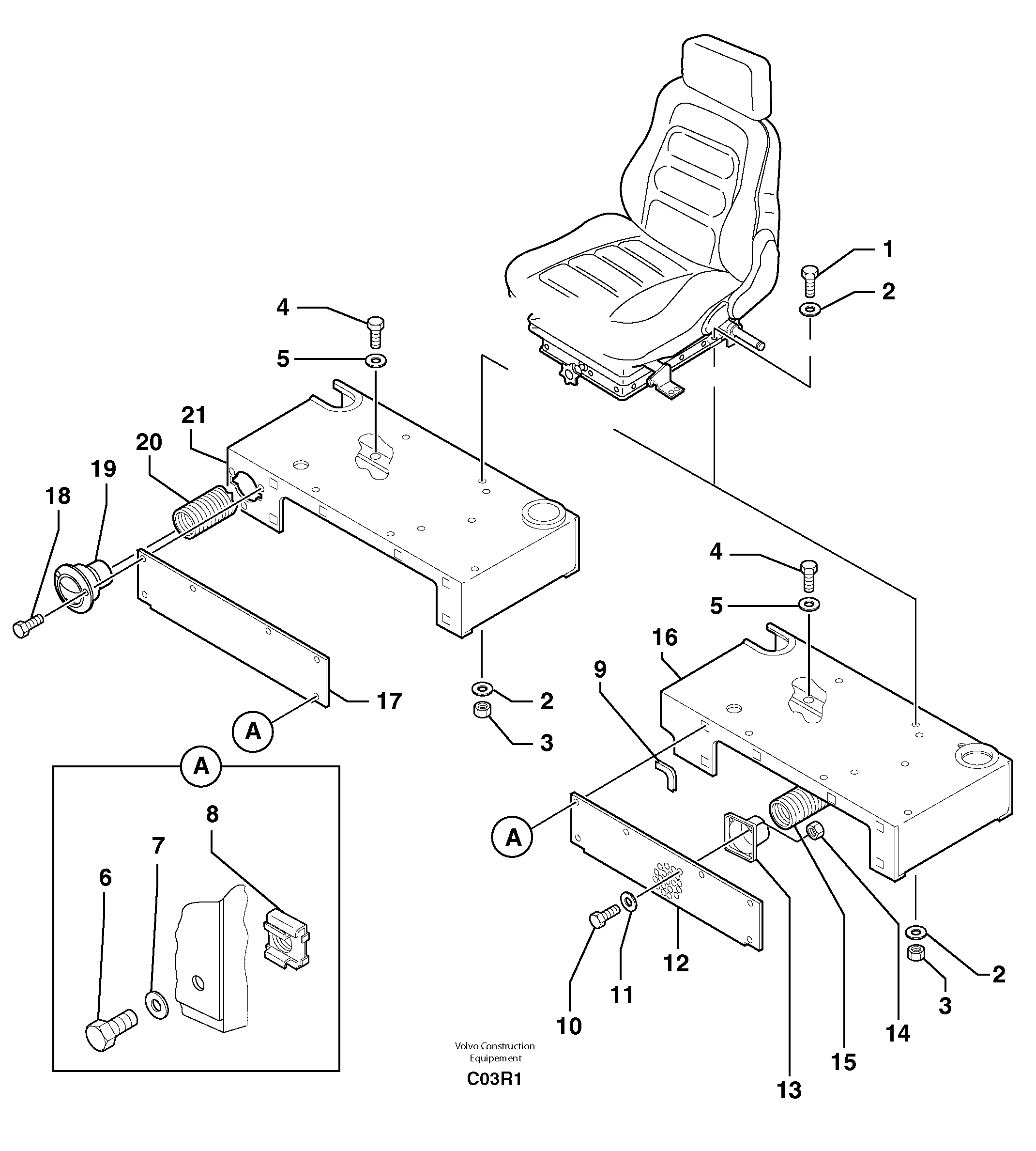 Operator's station : plating — volvo parts diagram