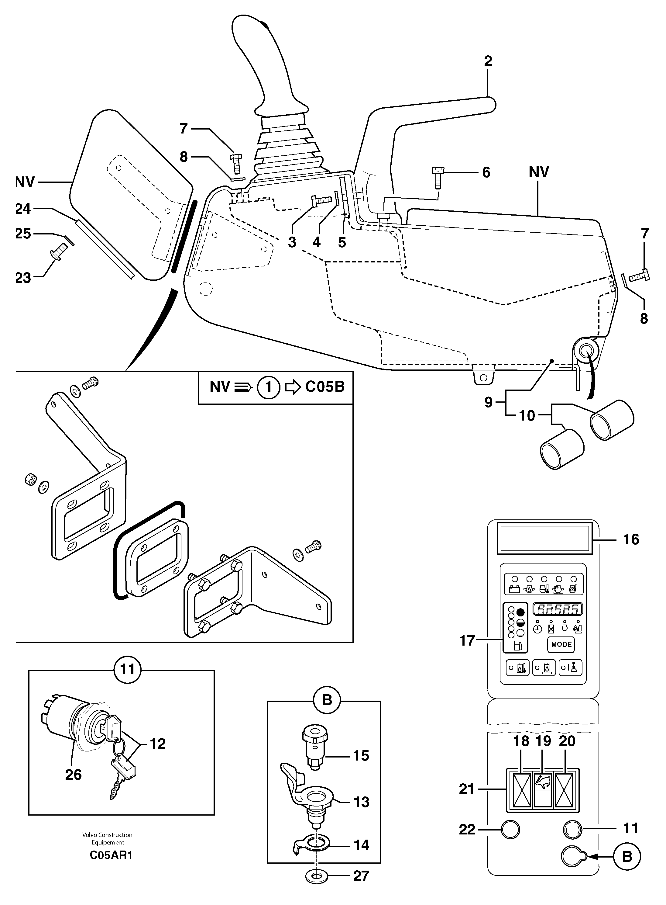 instrument panel (right) / with Puma — volvo parts diagram