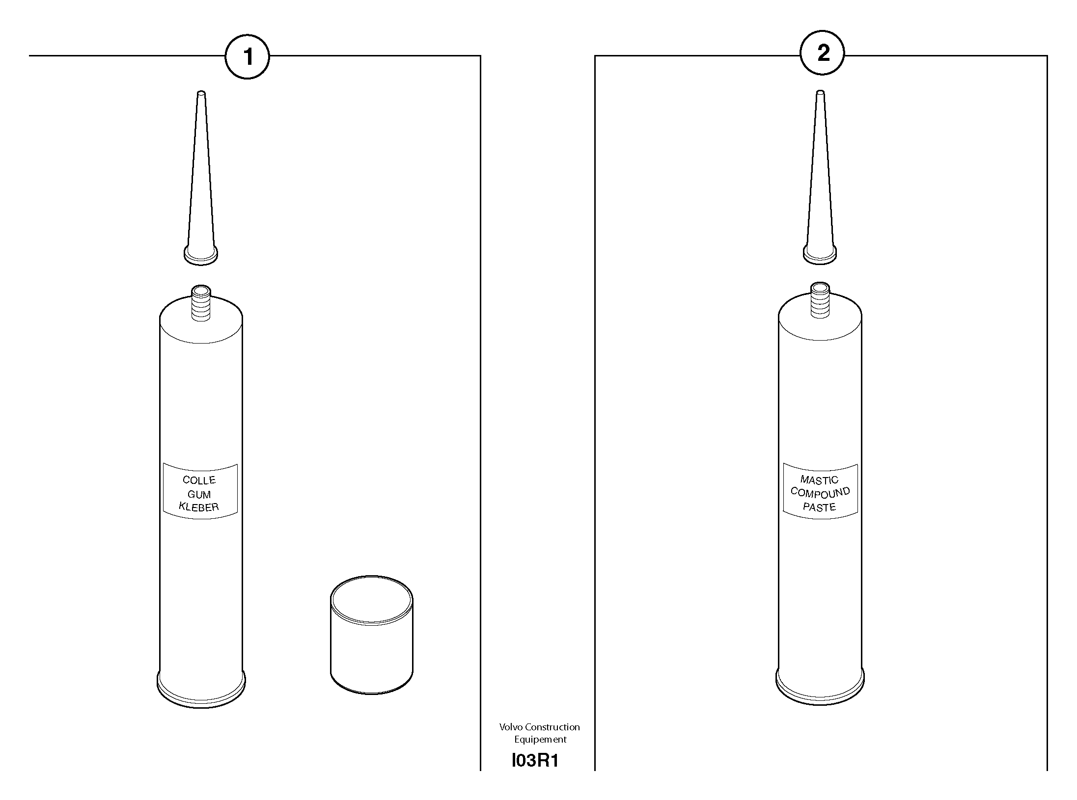 Glue Kit for cab — volvo parts diagram