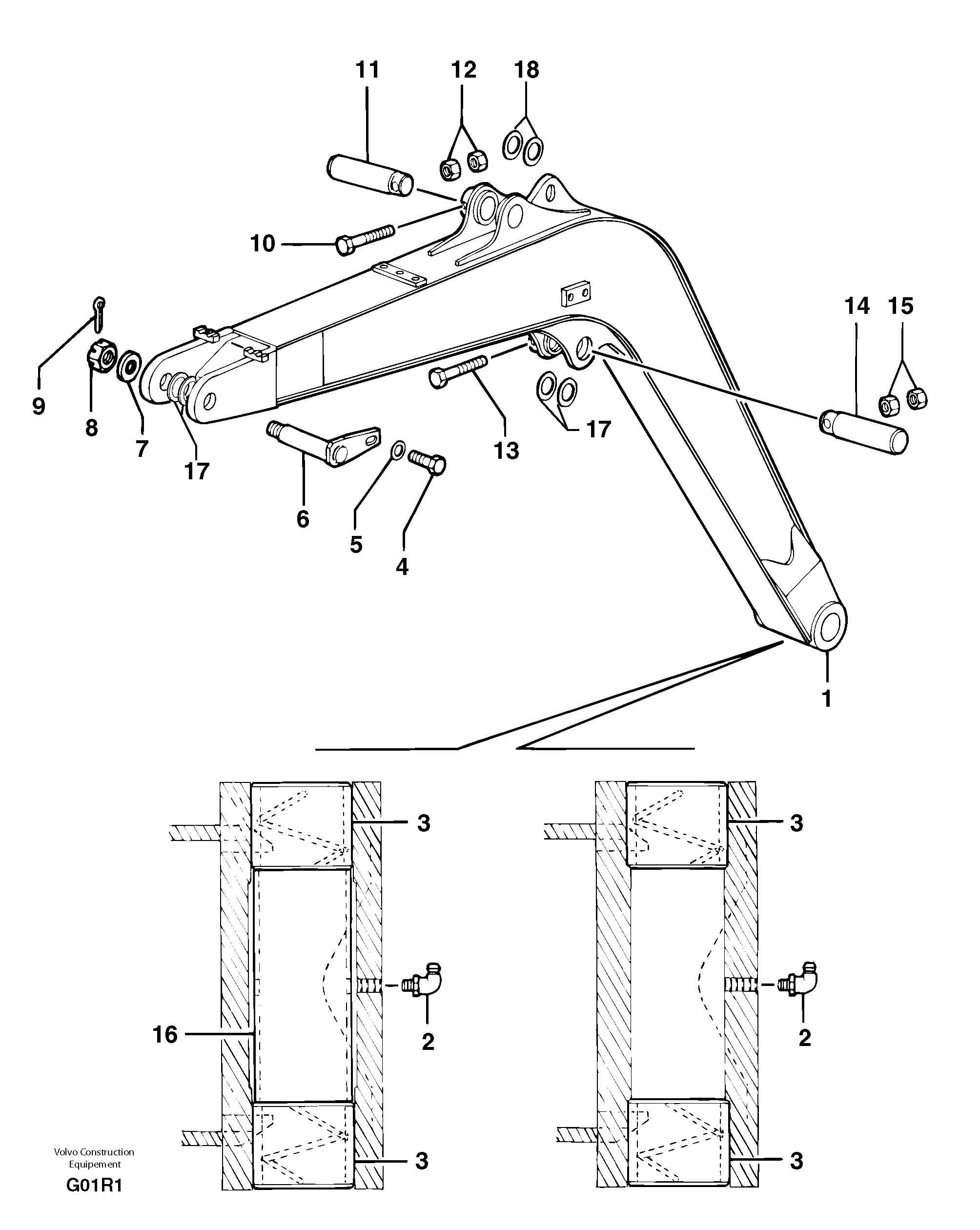 Boom — volvo parts diagram