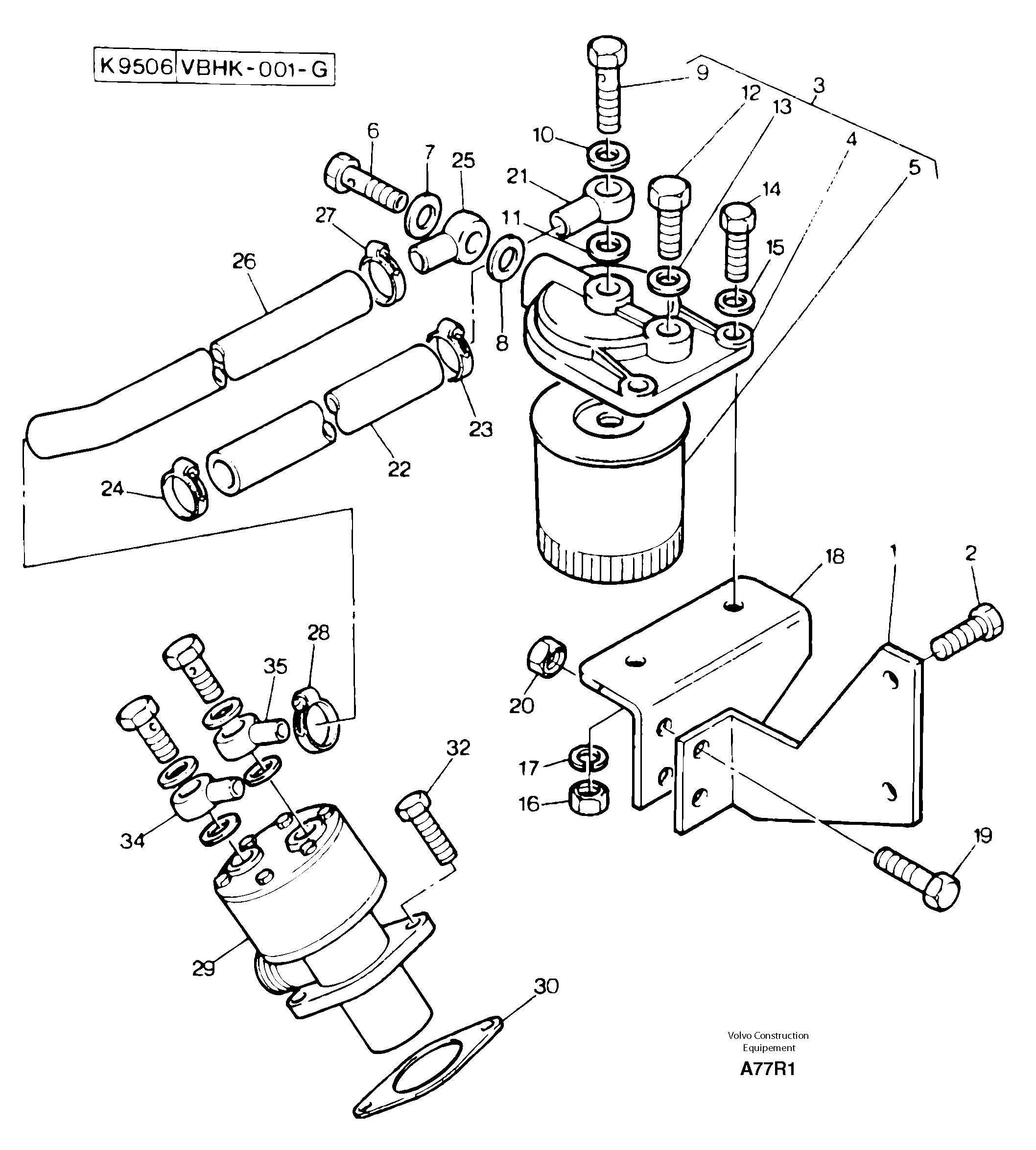 Low pressure fuel system — volvo parts diagram