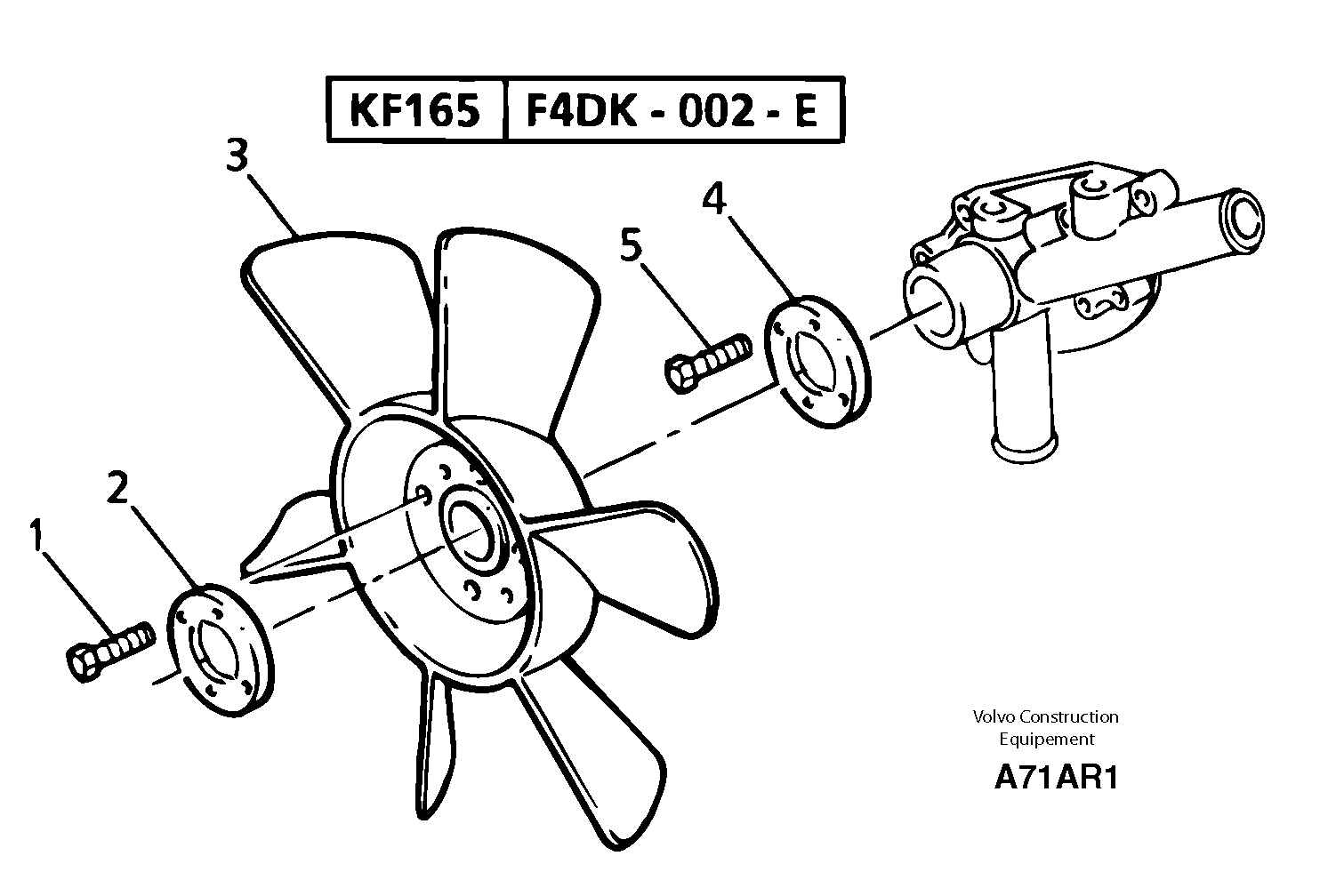 Fan and spacer — volvo parts diagram