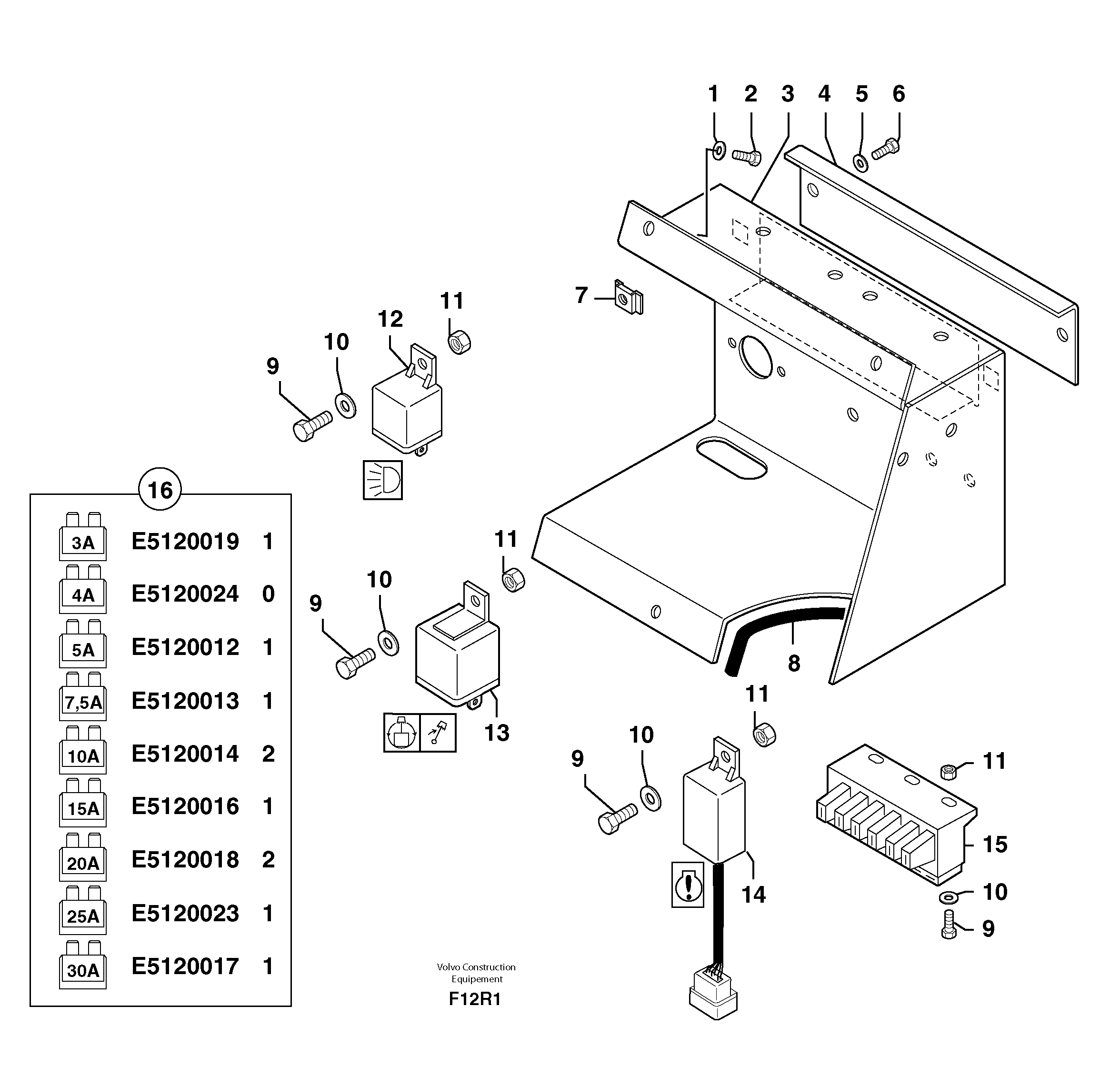 Electrical equipment / without Puma — volvo parts diagram