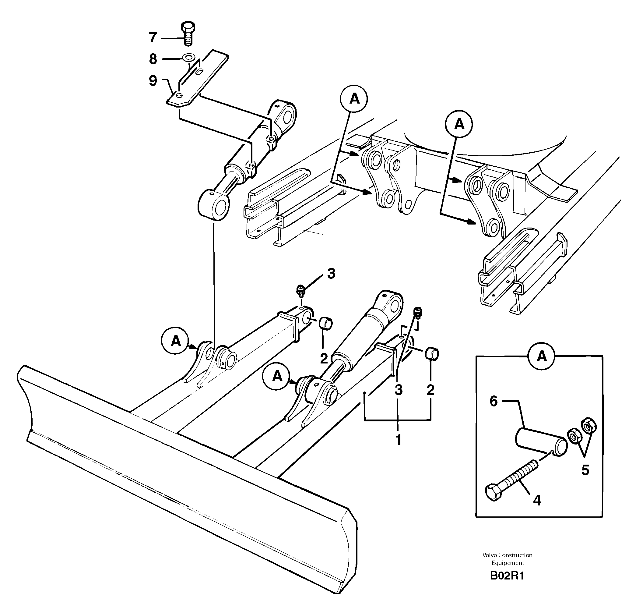 Dozer blade — volvo parts diagram