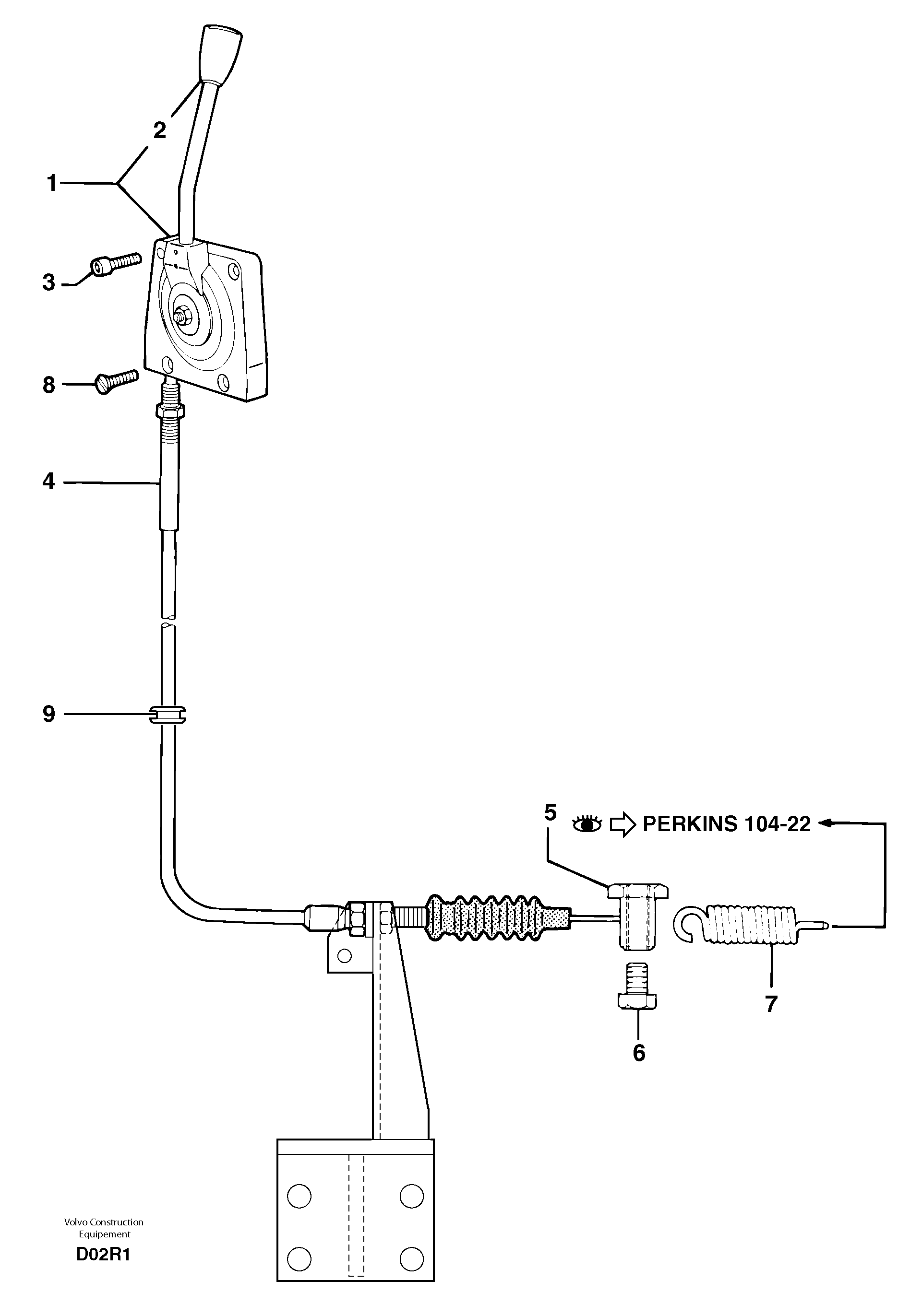 Engine acceleration control — volvo parts diagram