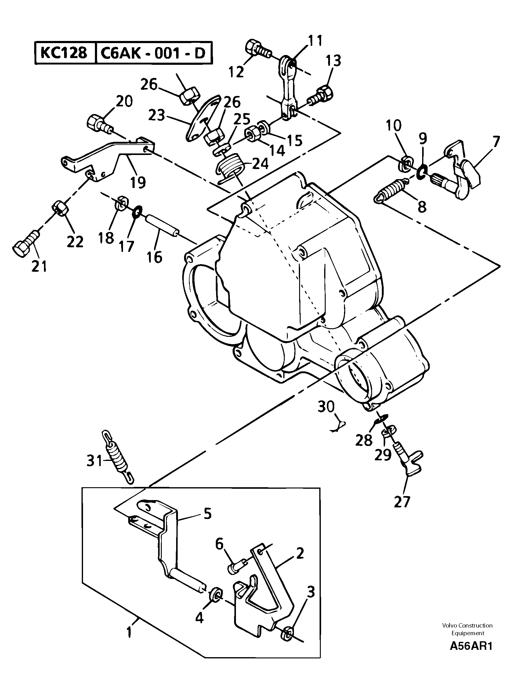 Engine injection pump control — volvo parts diagram