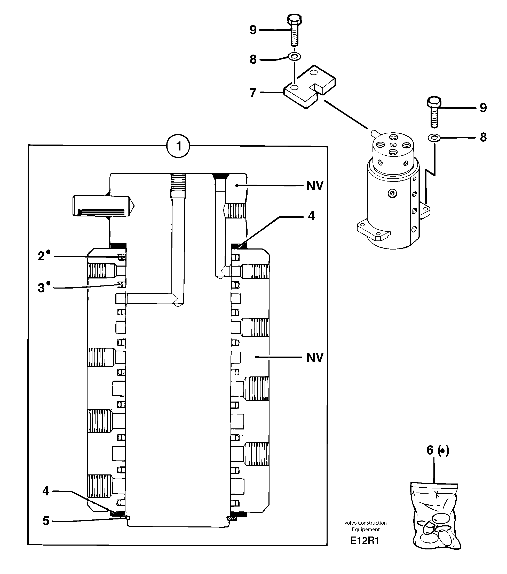 Swivel joint — volvo parts diagram