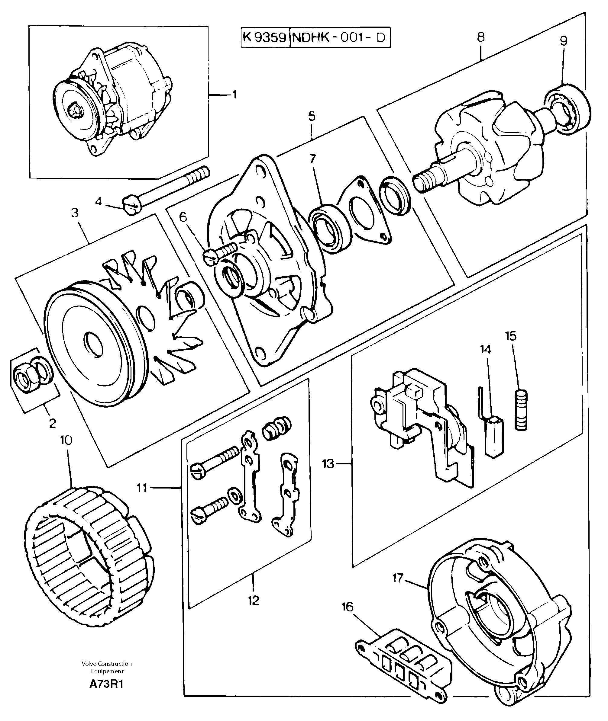 Alternator  12 V - 35 A — volvo parts diagram