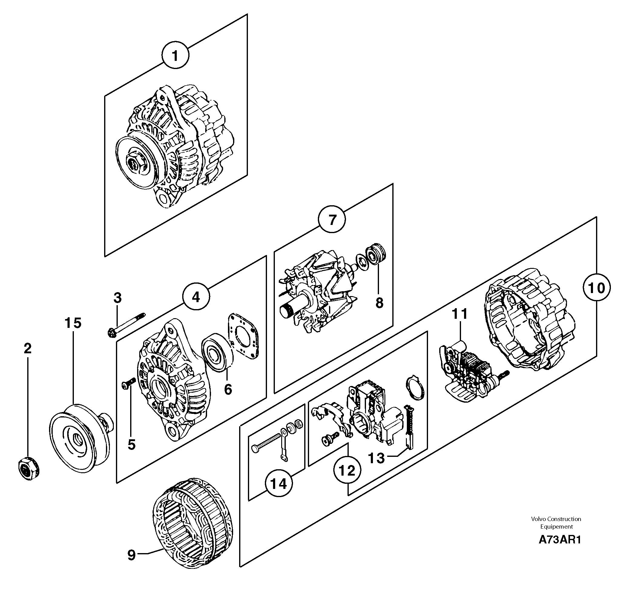 Alternator  12 V - 40 A — volvo parts diagram