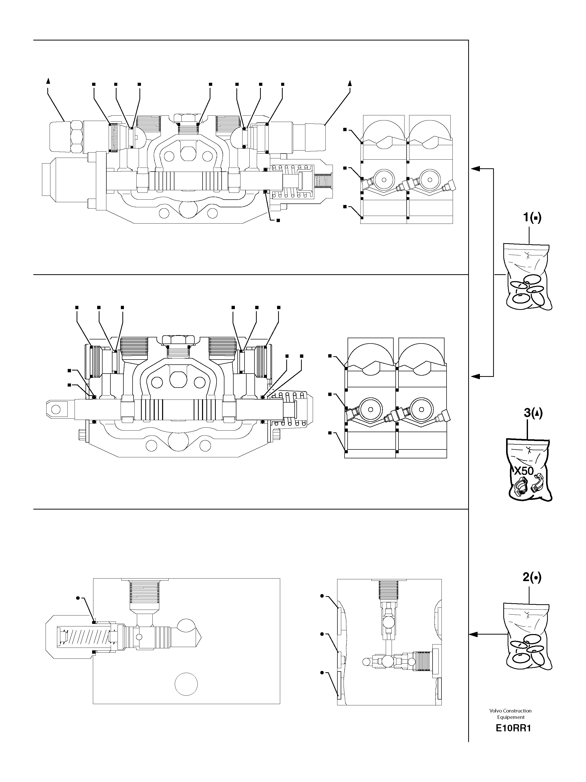 Control valve : seal (kit) for complete element — volvo parts diagram