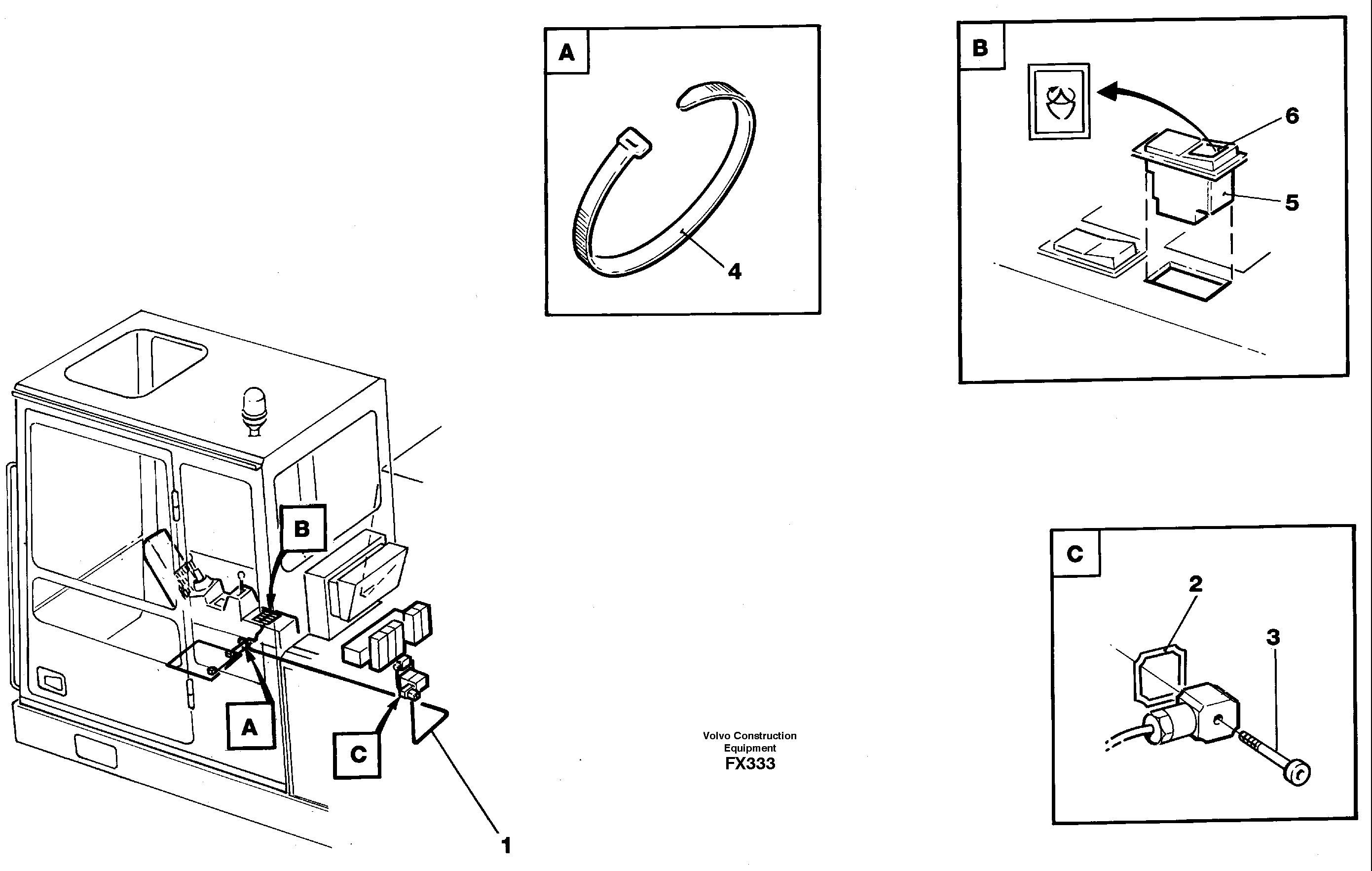 Electric installation for materials handling equipment.  14341340 — volvo parts diagram