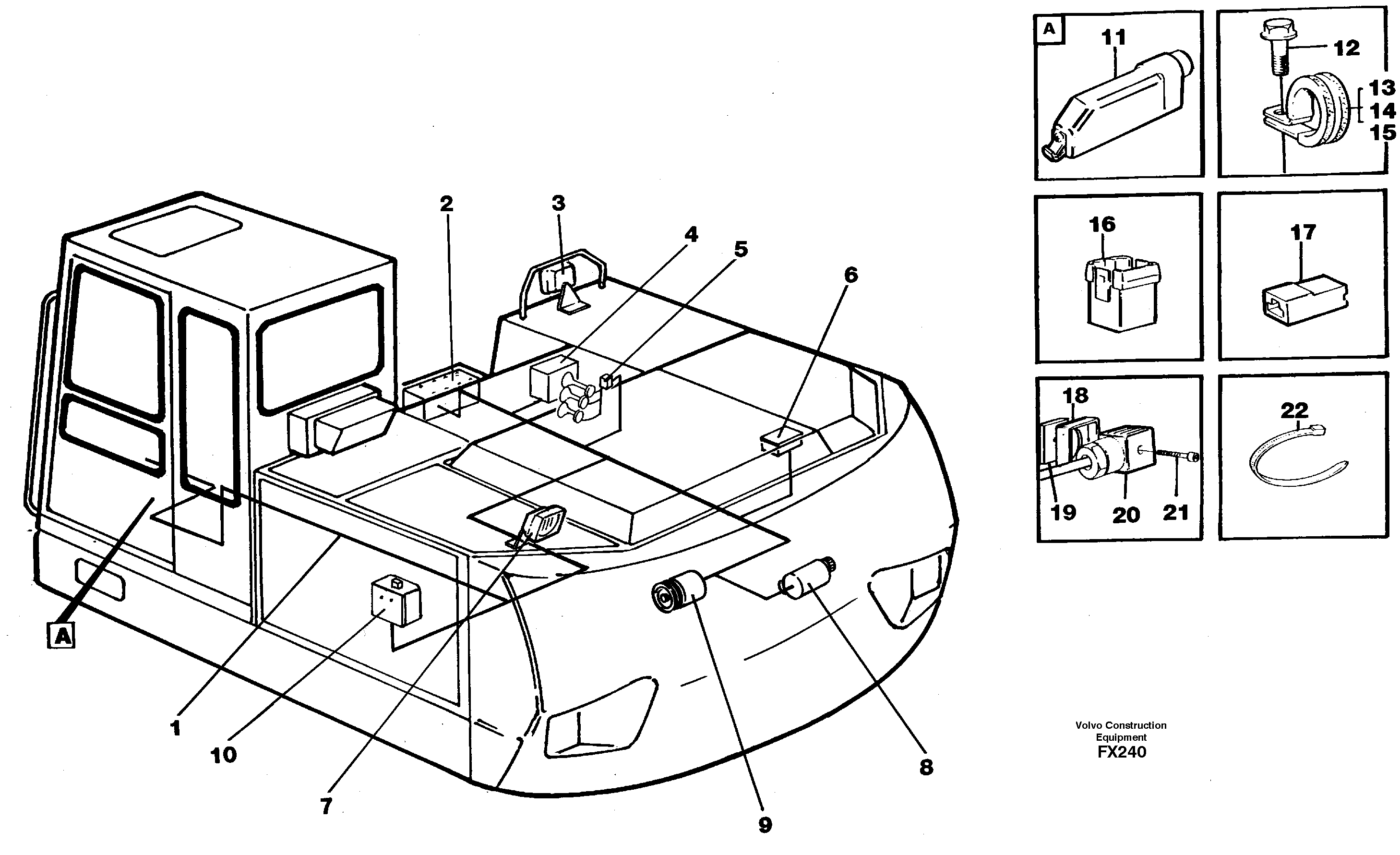 Cable harness, upper section — volvo parts diagram