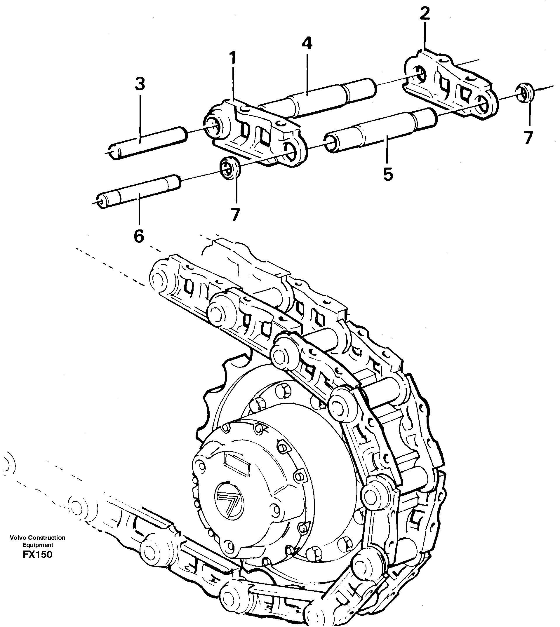 Track chain — volvo parts diagram