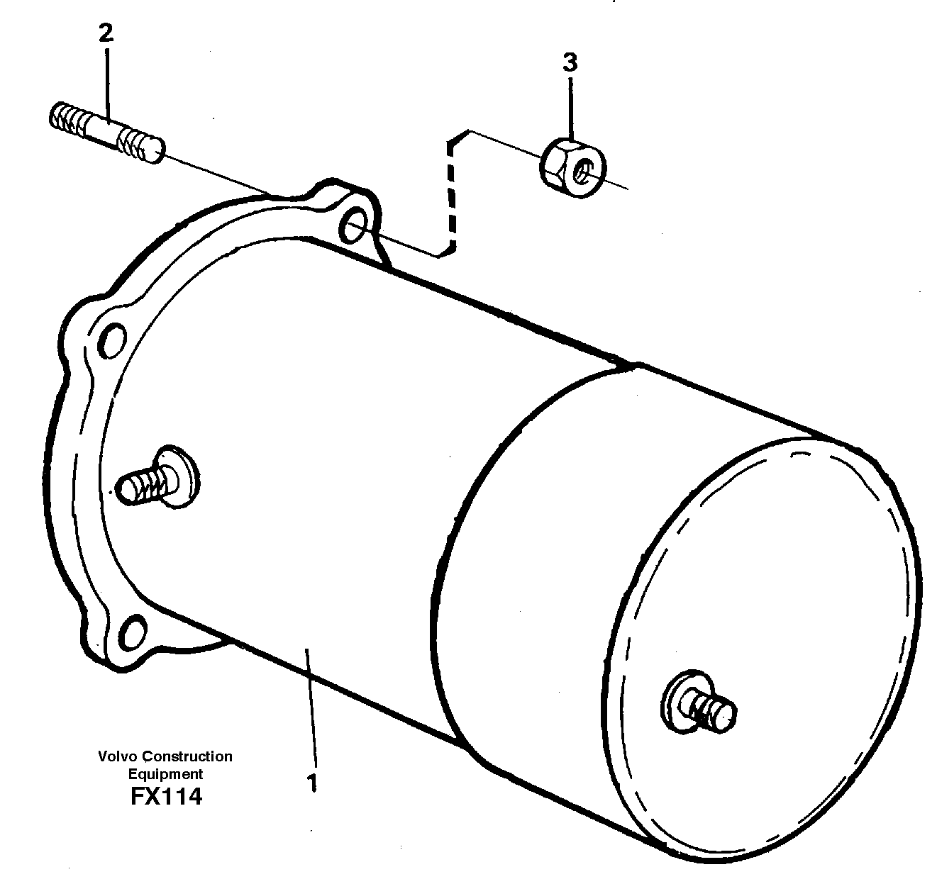 Starter motor, mounting — volvo parts diagram