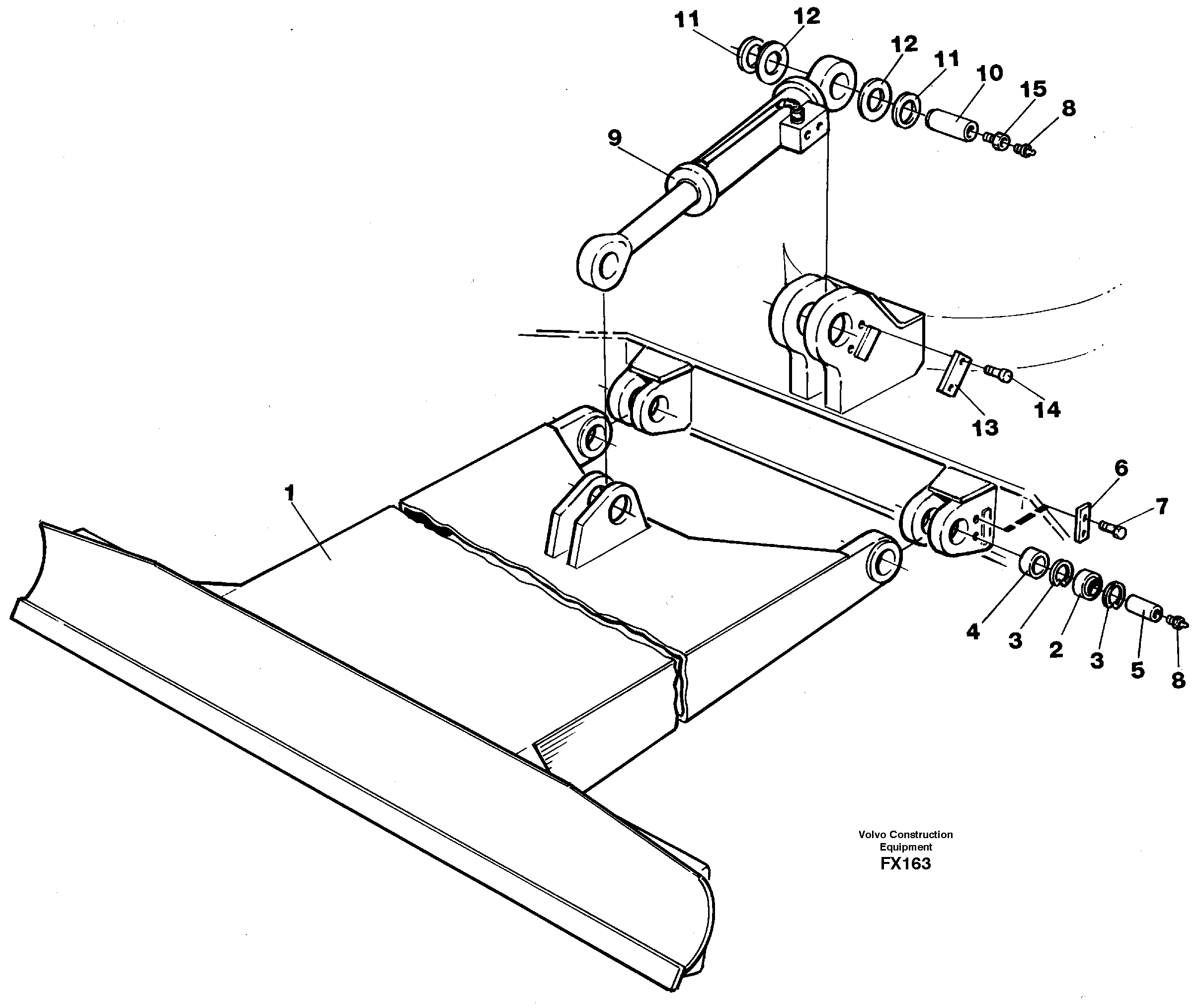 Dozer blade 2,7m  14267985 — volvo parts diagram