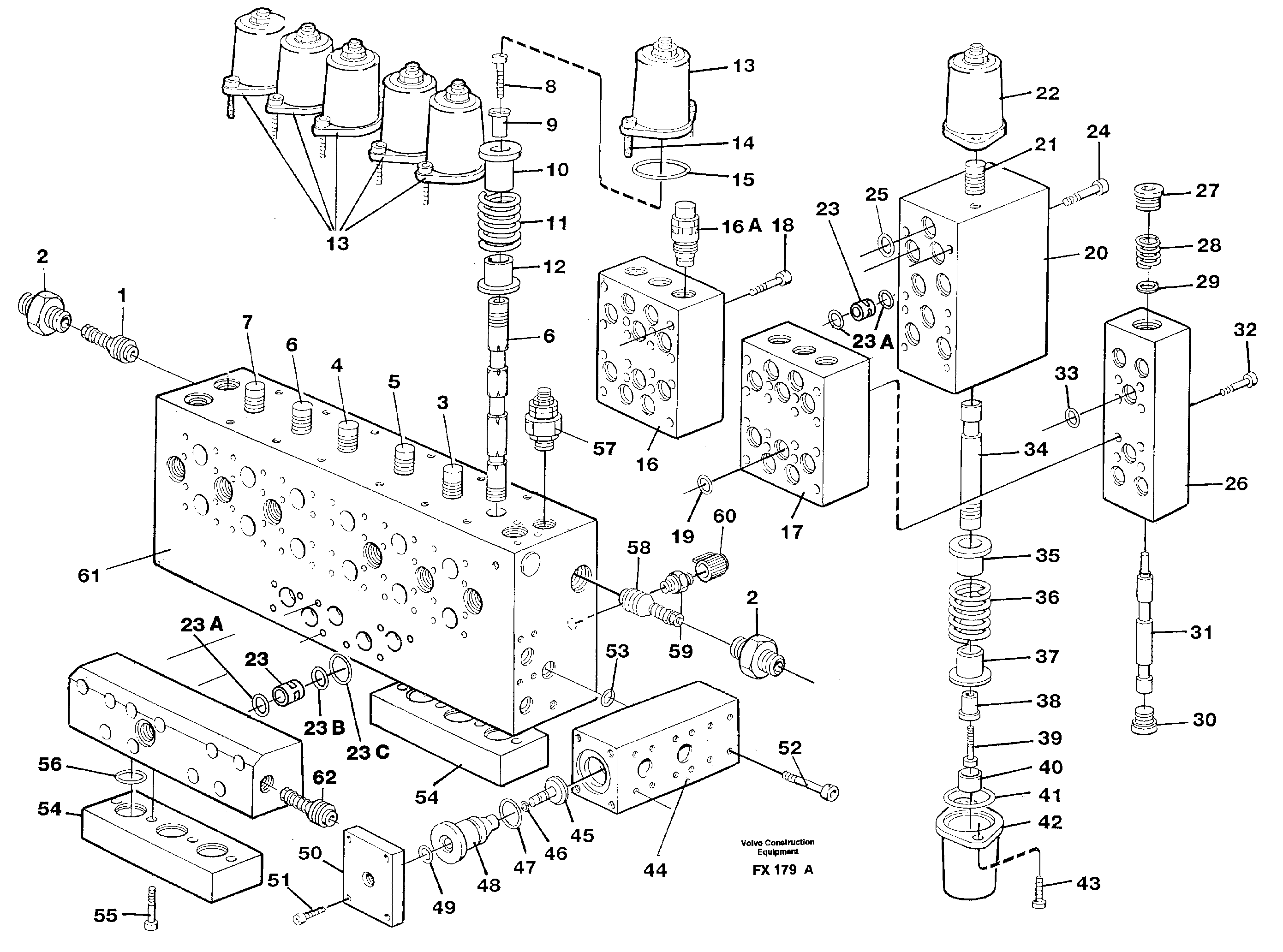 Main valve assembly, valves — volvo parts diagram