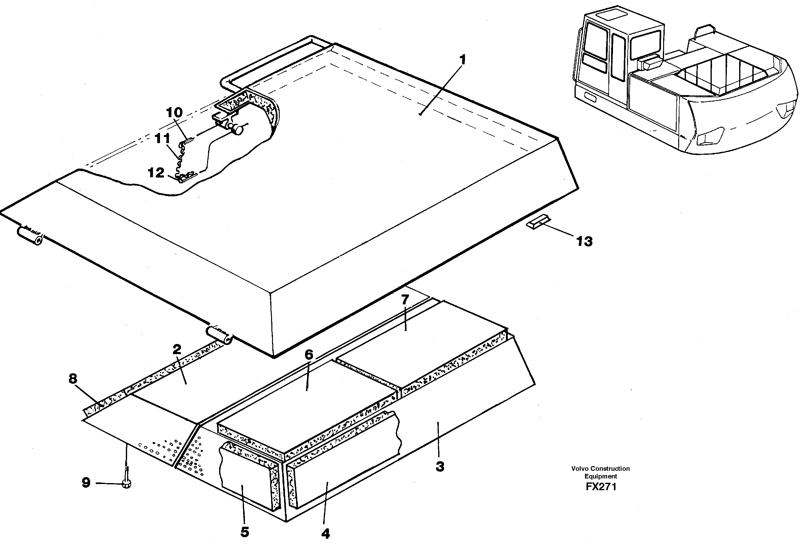 Hatch, engine — volvo parts diagram