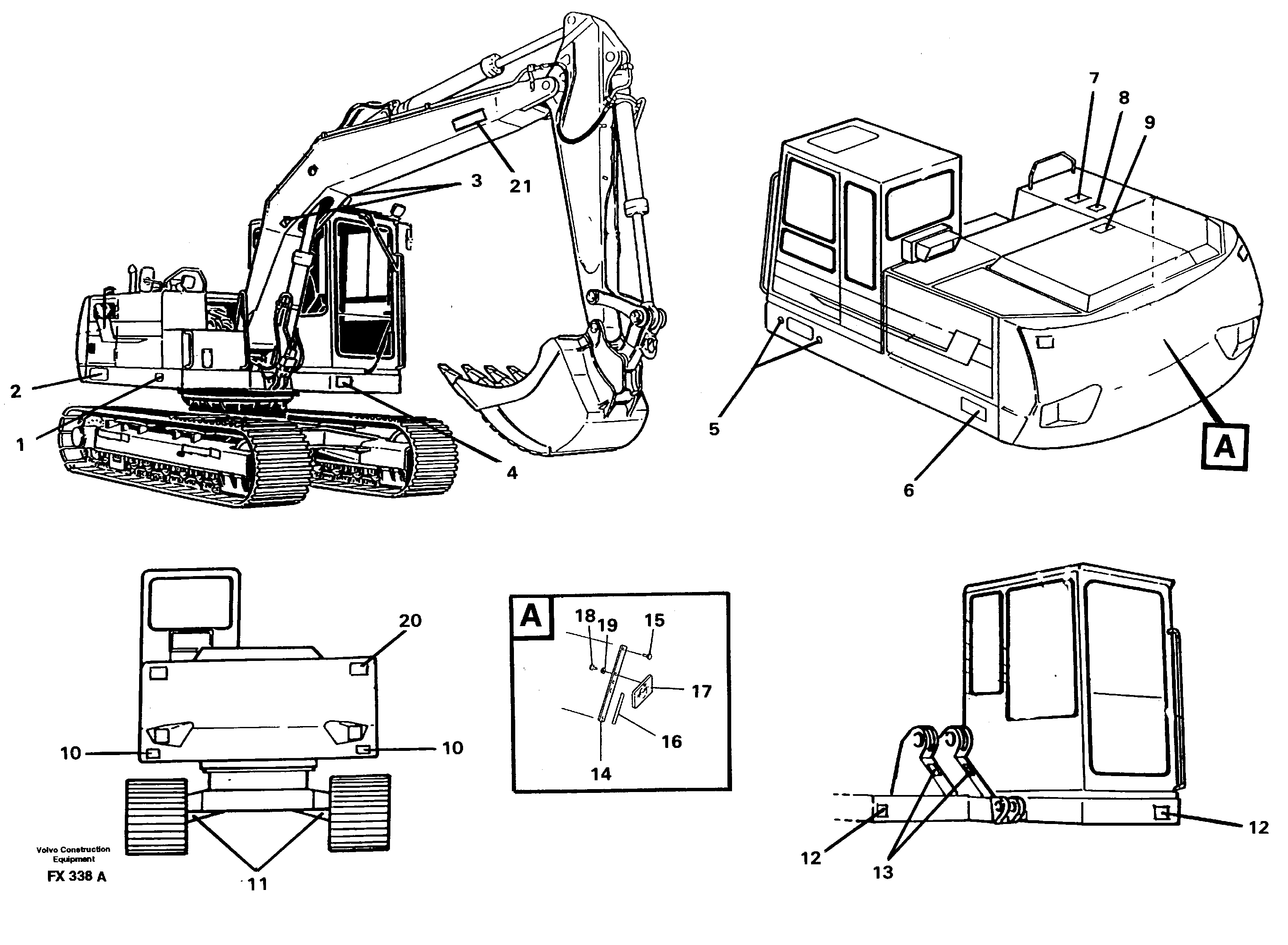 Sign plates and transfer,outer location — volvo parts diagram
