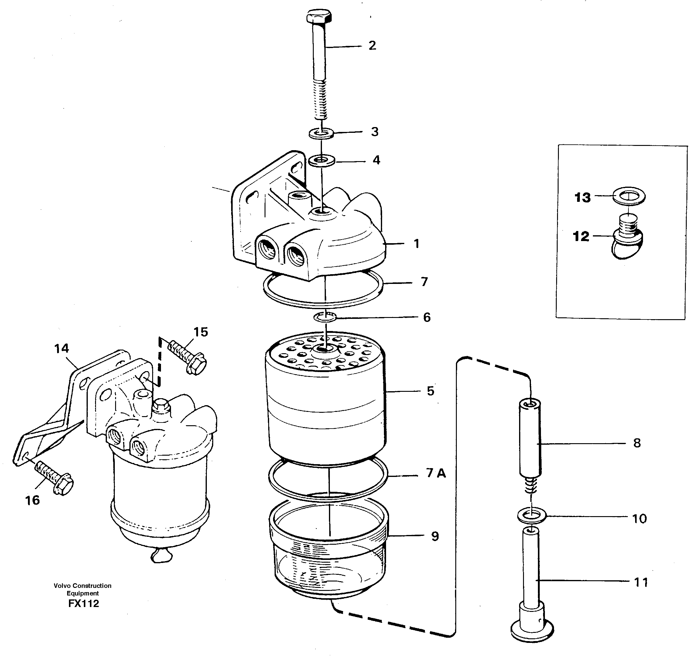 Fuel filter — volvo parts diagram