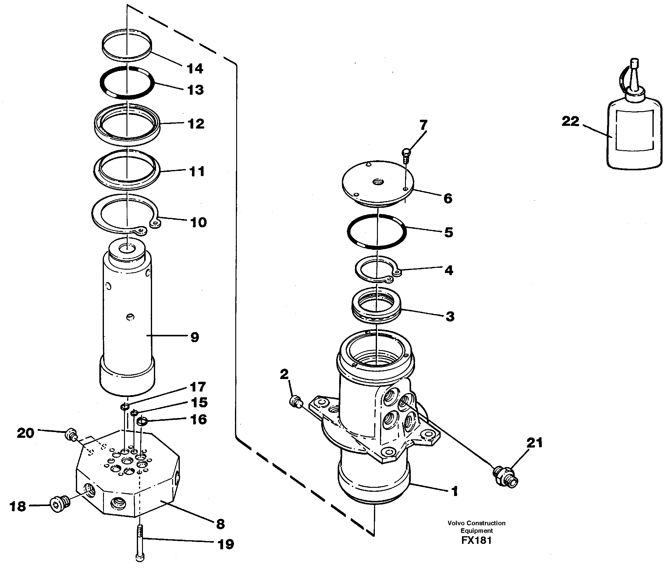 Turning joint — volvo parts diagram